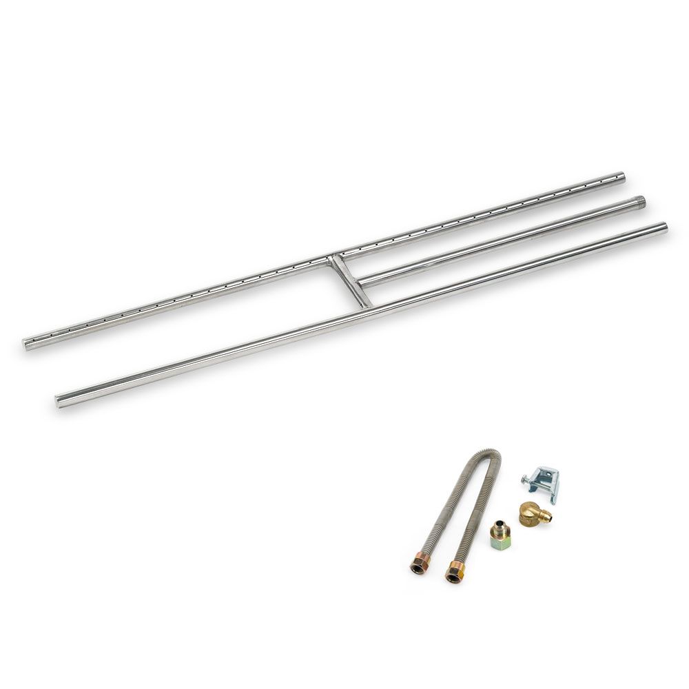 American Fire Products 304 Stainless Steel H-Style Fire Pit Burner 36" x 6"