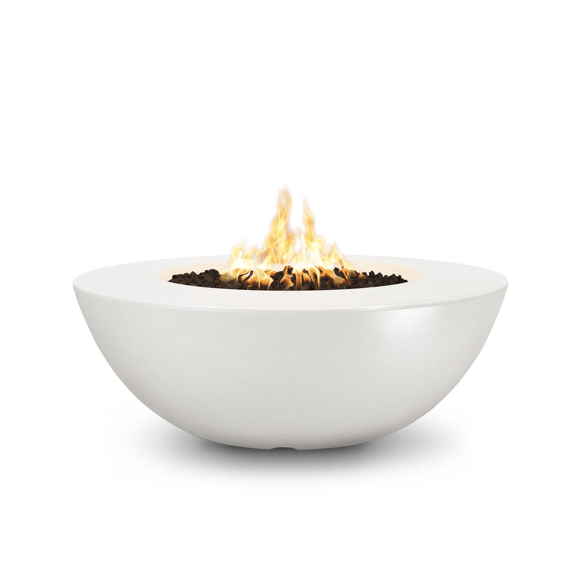 The Outdoor Plus Round Sedona Wide Ledge - GFRC Concrete - Fire Pit - 48-Inch