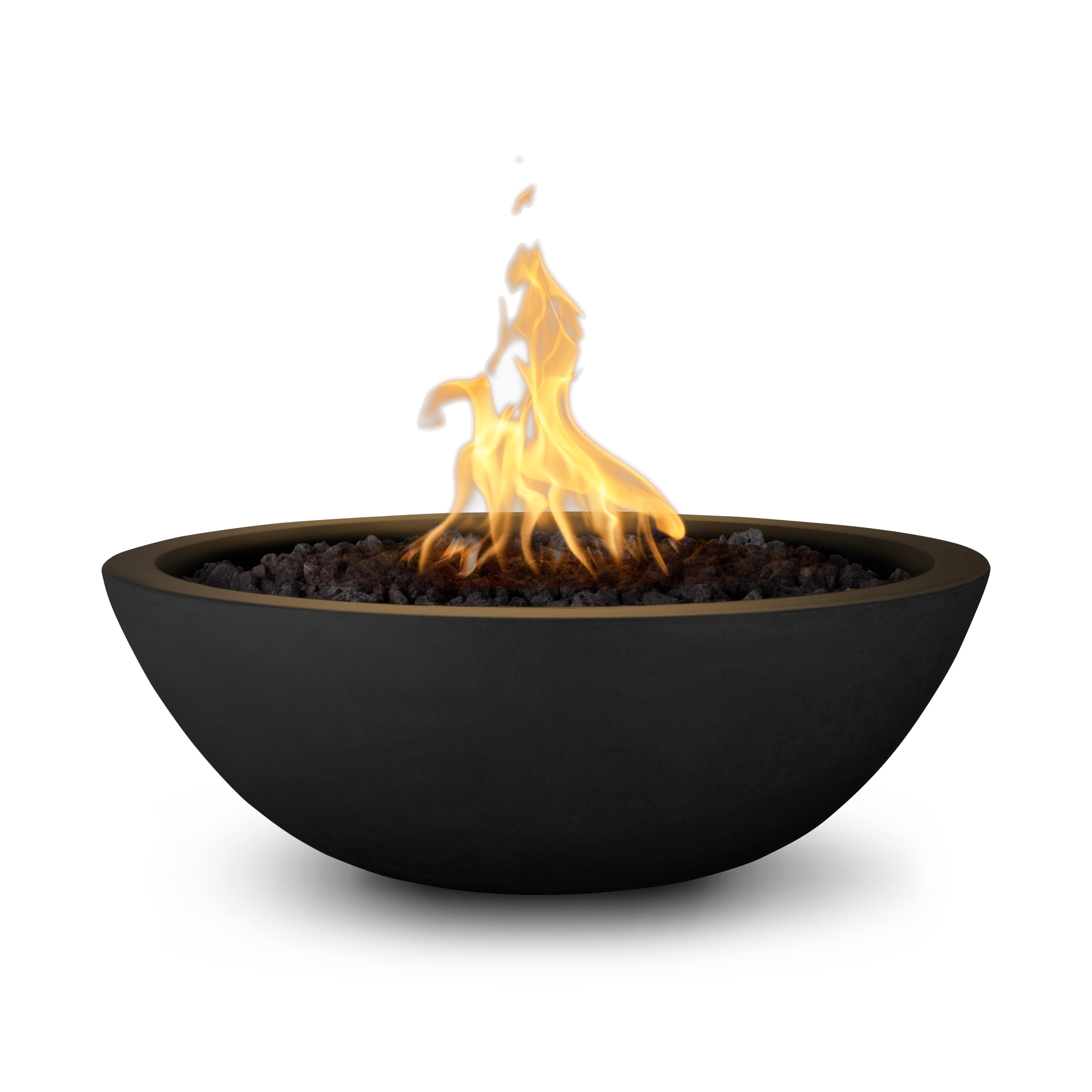 The Outdoor Plus Round Sedona Fire Bowl - GFRC Concrete - 33-Inch - Backyard Ember
