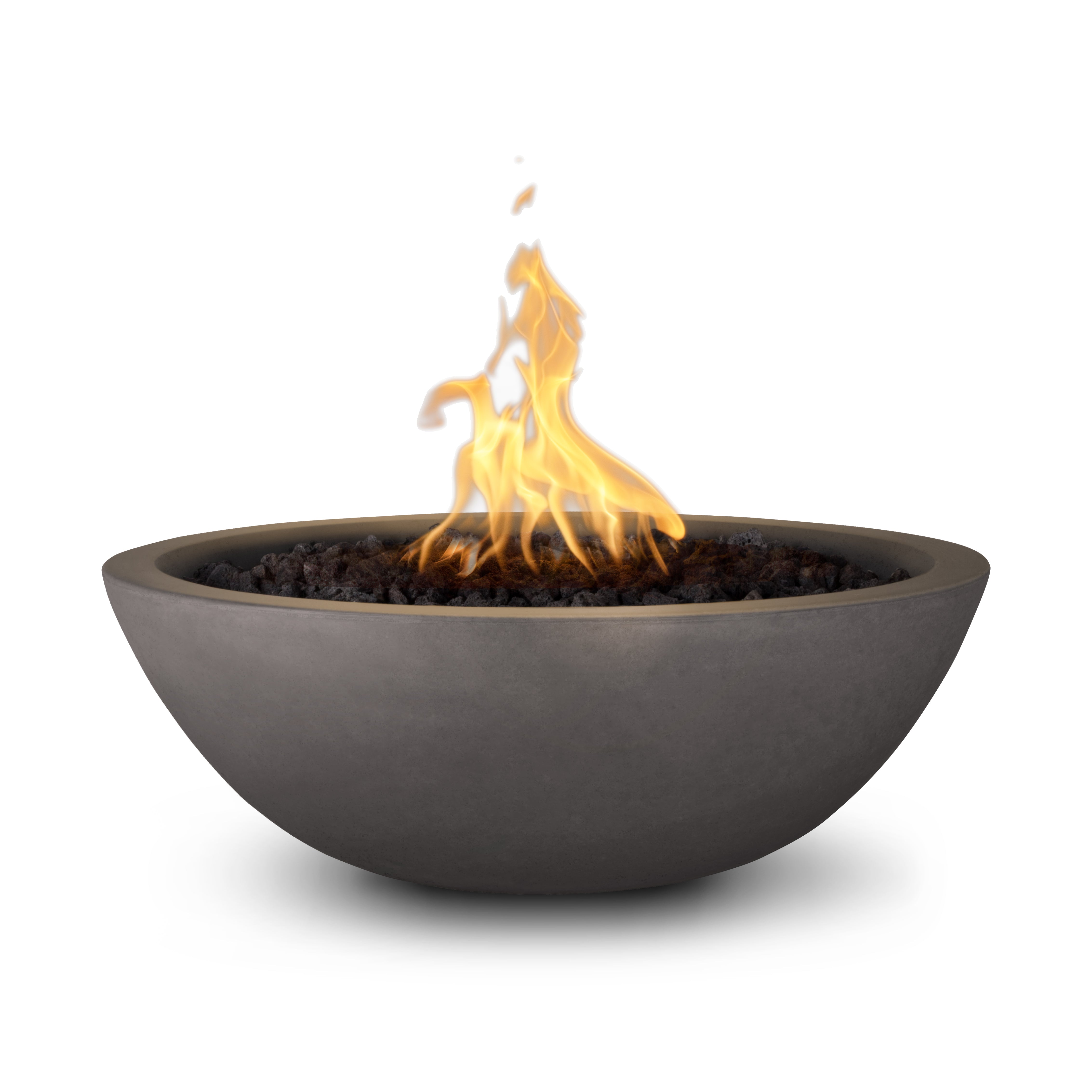 The Outdoor Plus Round Sedona Fire Bowl - GFRC Concrete - 33-Inch - Backyard Ember