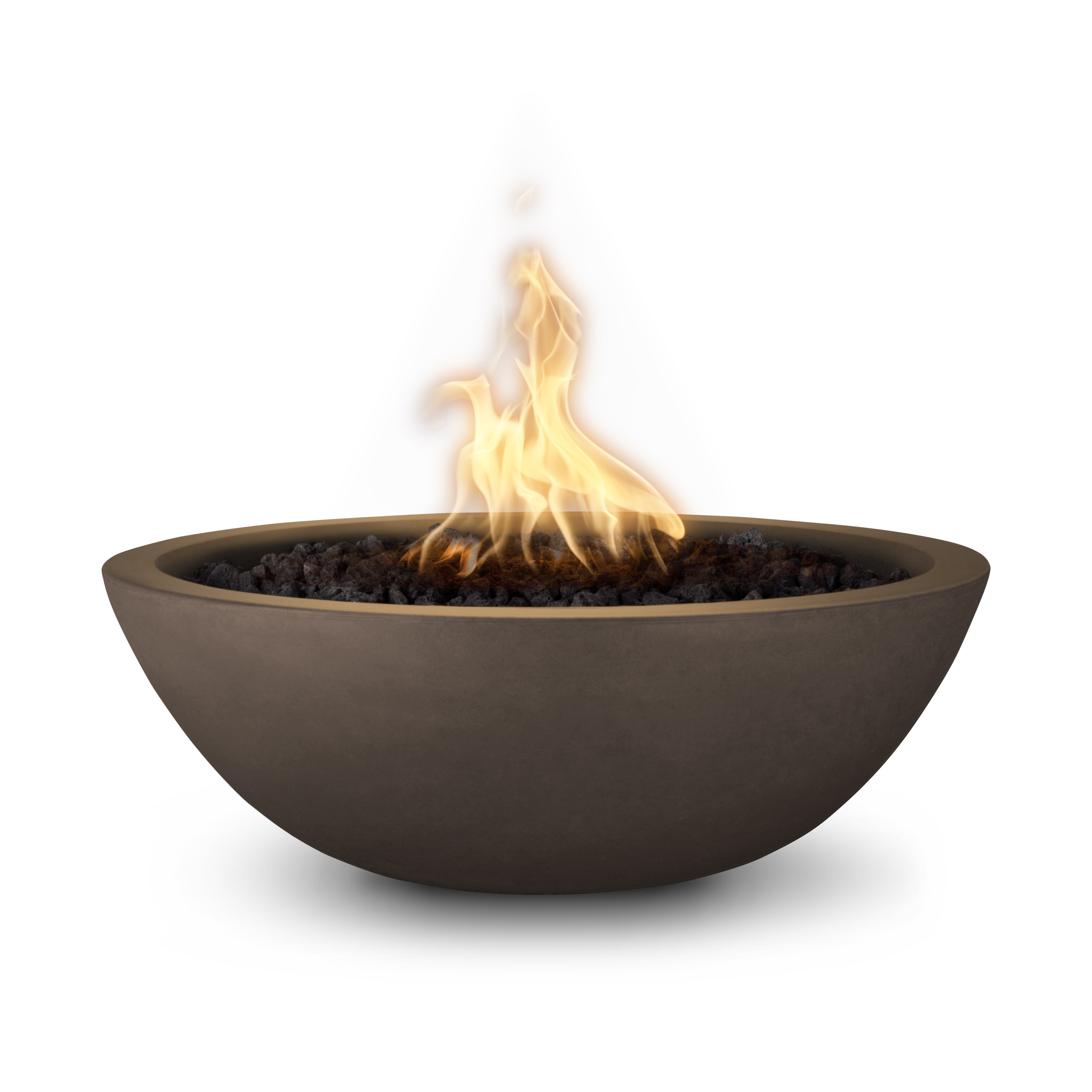 The Outdoor Plus Round Sedona Fire Bowl - GFRC Concrete - 33-Inch - Backyard Ember