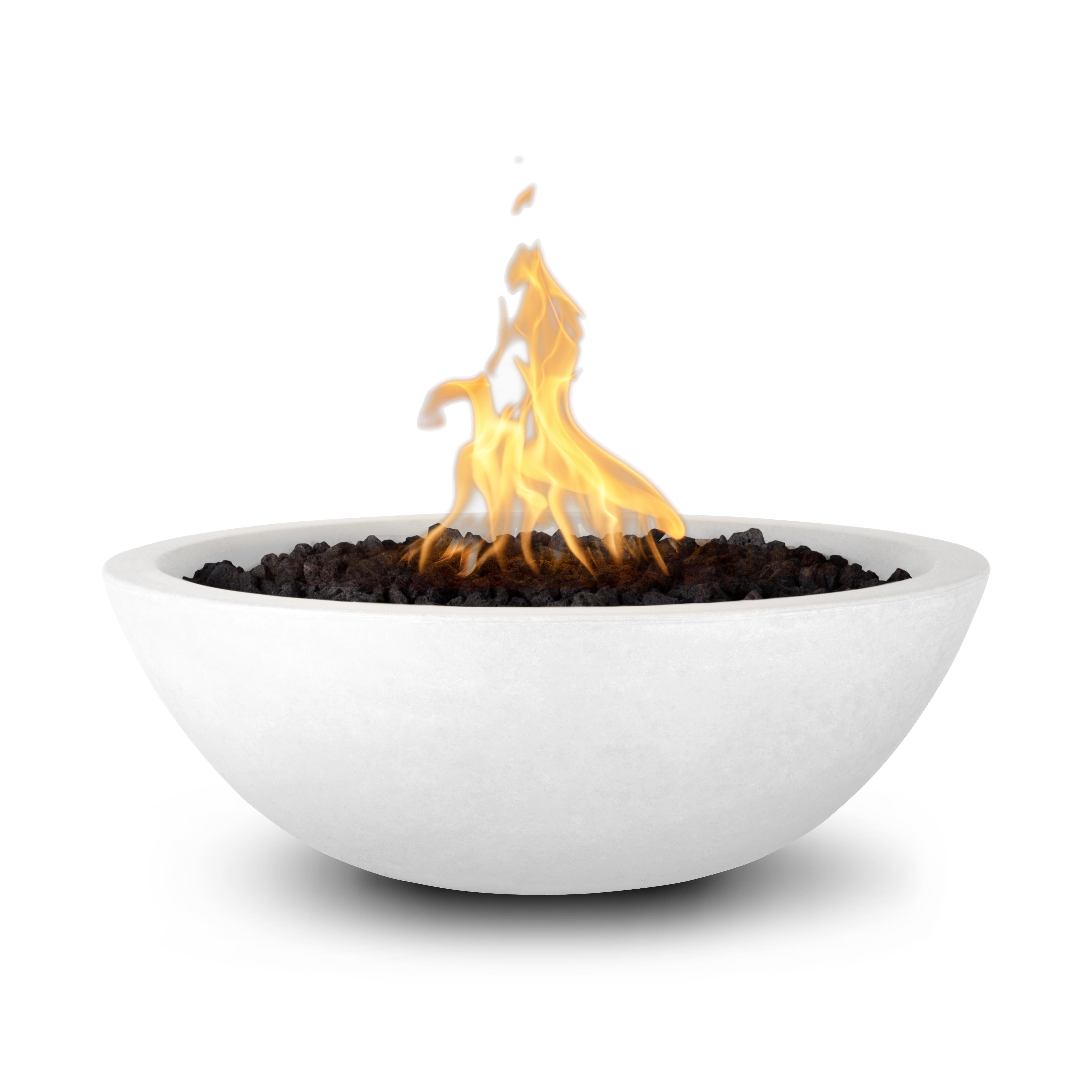 The Outdoor Plus Round Sedona Fire Bowl - GFRC Concrete - 33-Inch - Backyard Ember