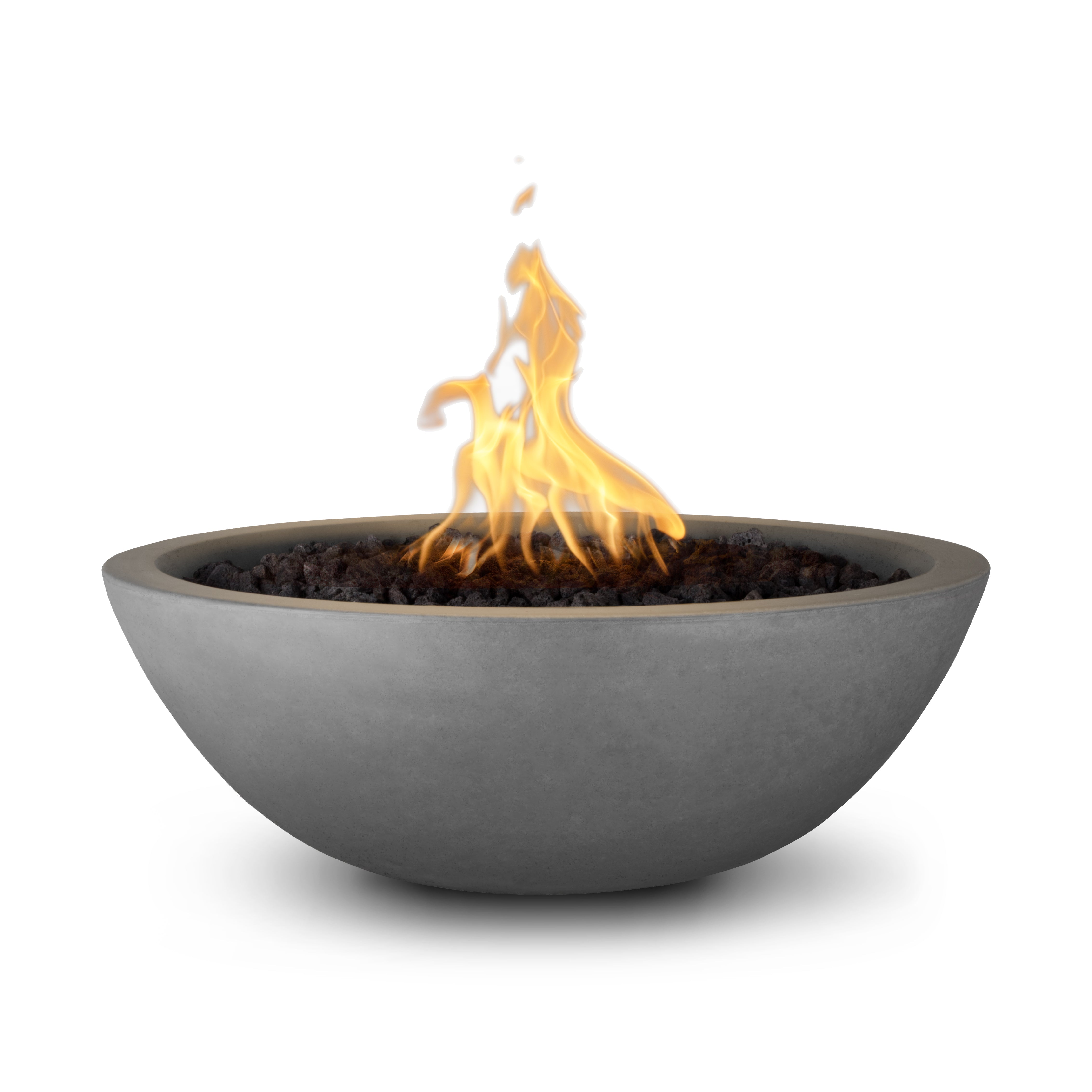 The Outdoor Plus Round Sedona Fire Bowl - GFRC Concrete - 33-Inch - Backyard Ember