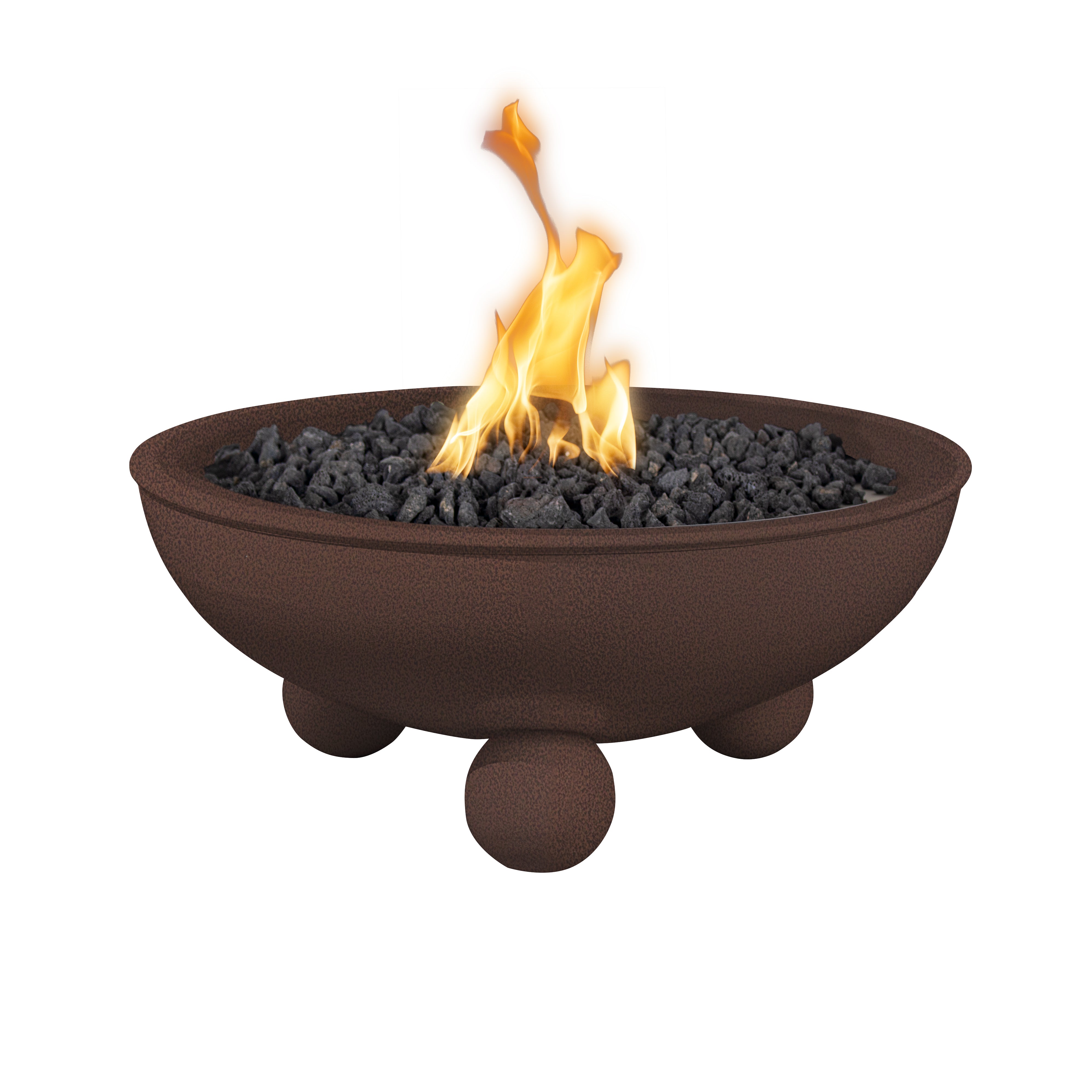 The Outdoor Plus Round Sedona Powder Coated Fire Bowl with Round Legs - 36-Inch - Backyard Ember