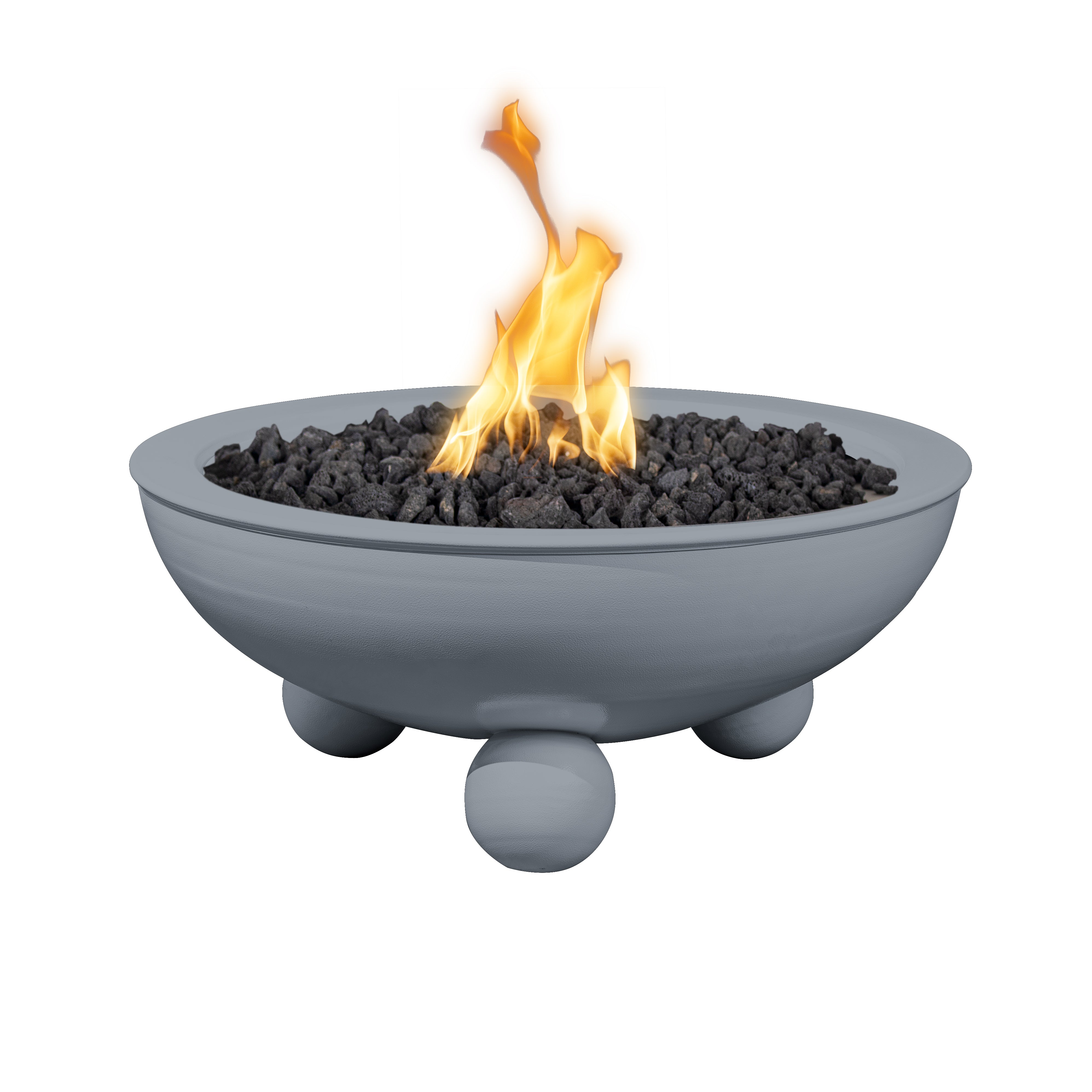 The Outdoor Plus Round Sedona Powder Coated Fire Bowl with Round Legs - 36-Inch - Backyard Ember
