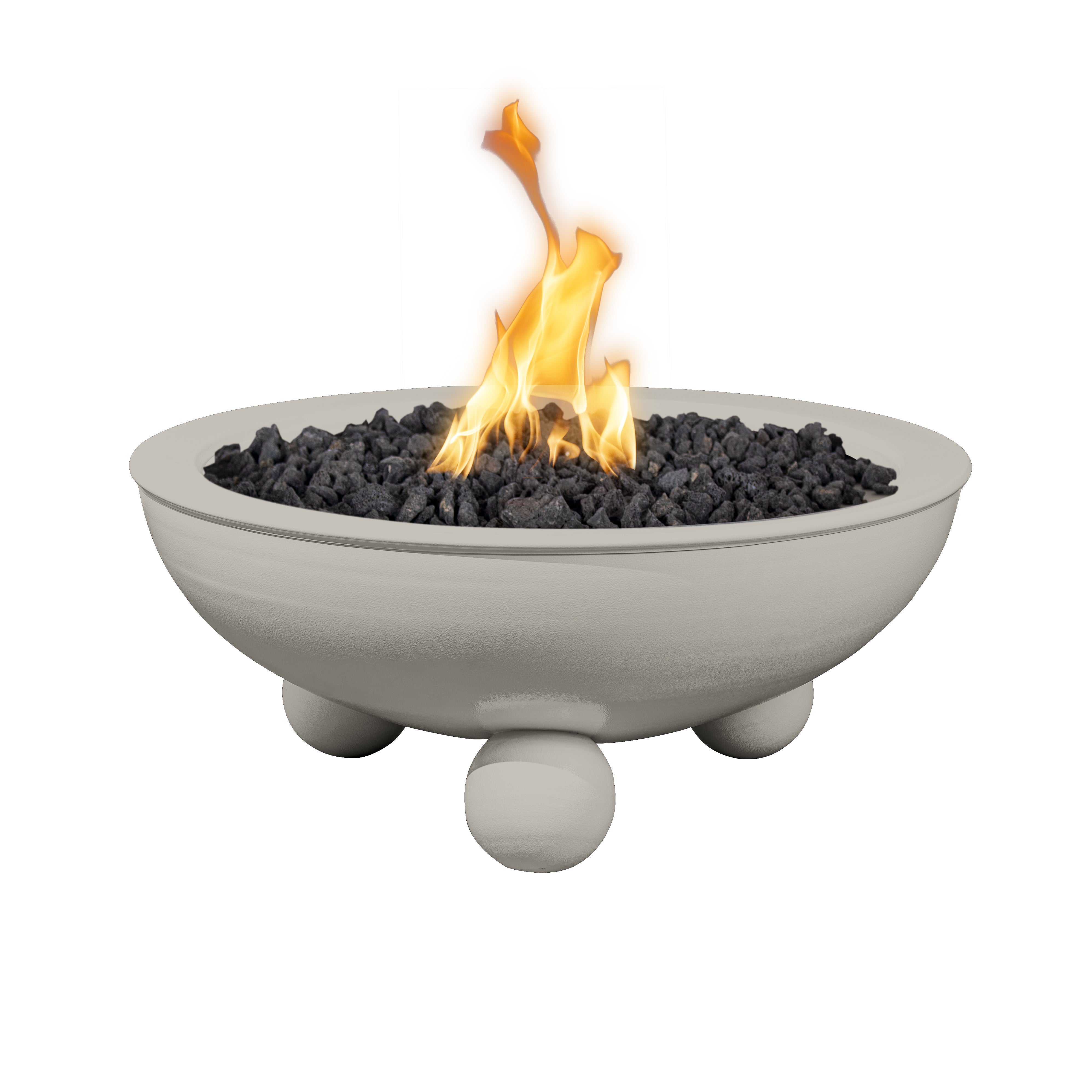 The Outdoor Plus Round Sedona Powder Coated Fire Bowl with Round Legs - 36-Inch - Backyard Ember