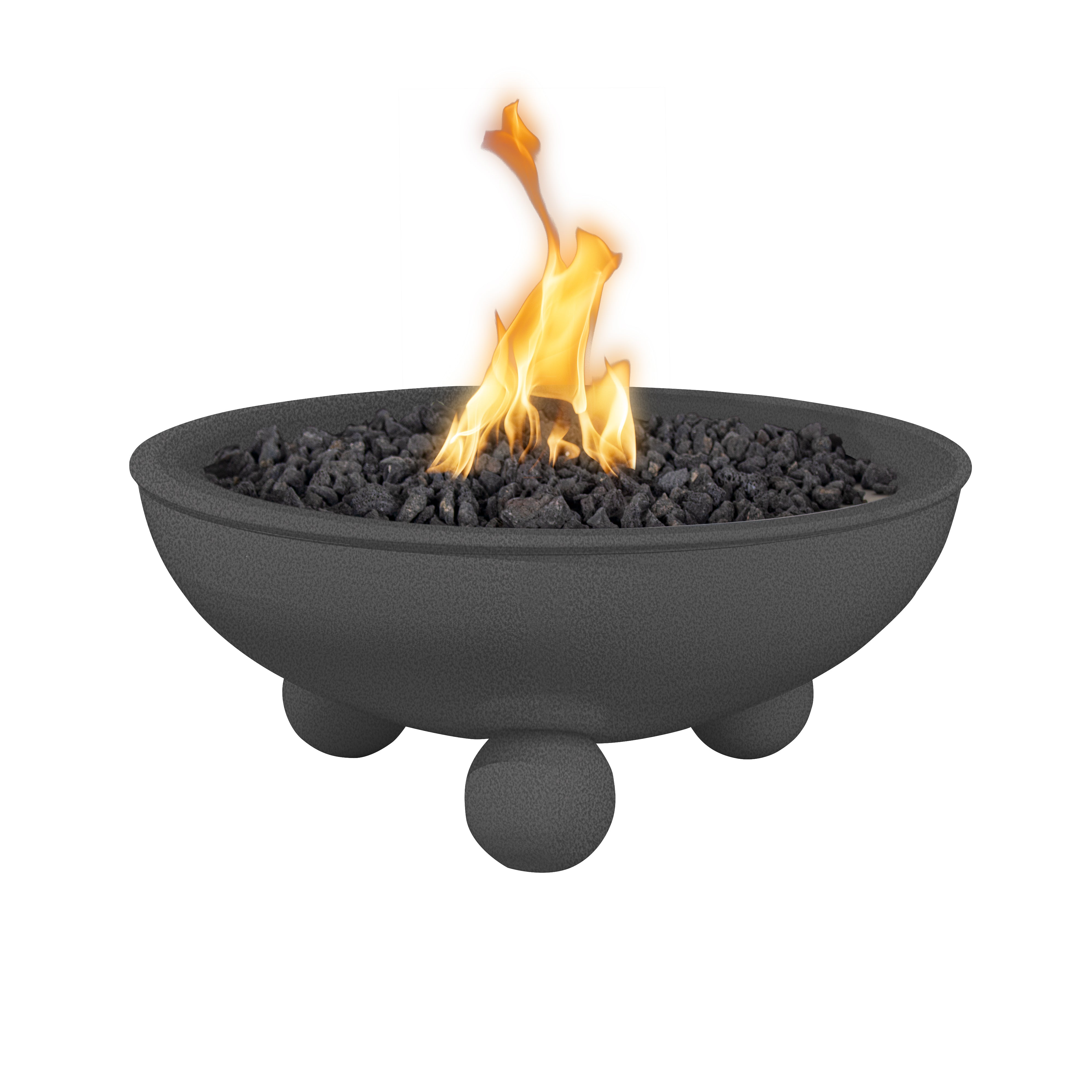 The Outdoor Plus Round Sedona Powder Coated Fire Bowl with Round Legs - 36-Inch - Backyard Ember