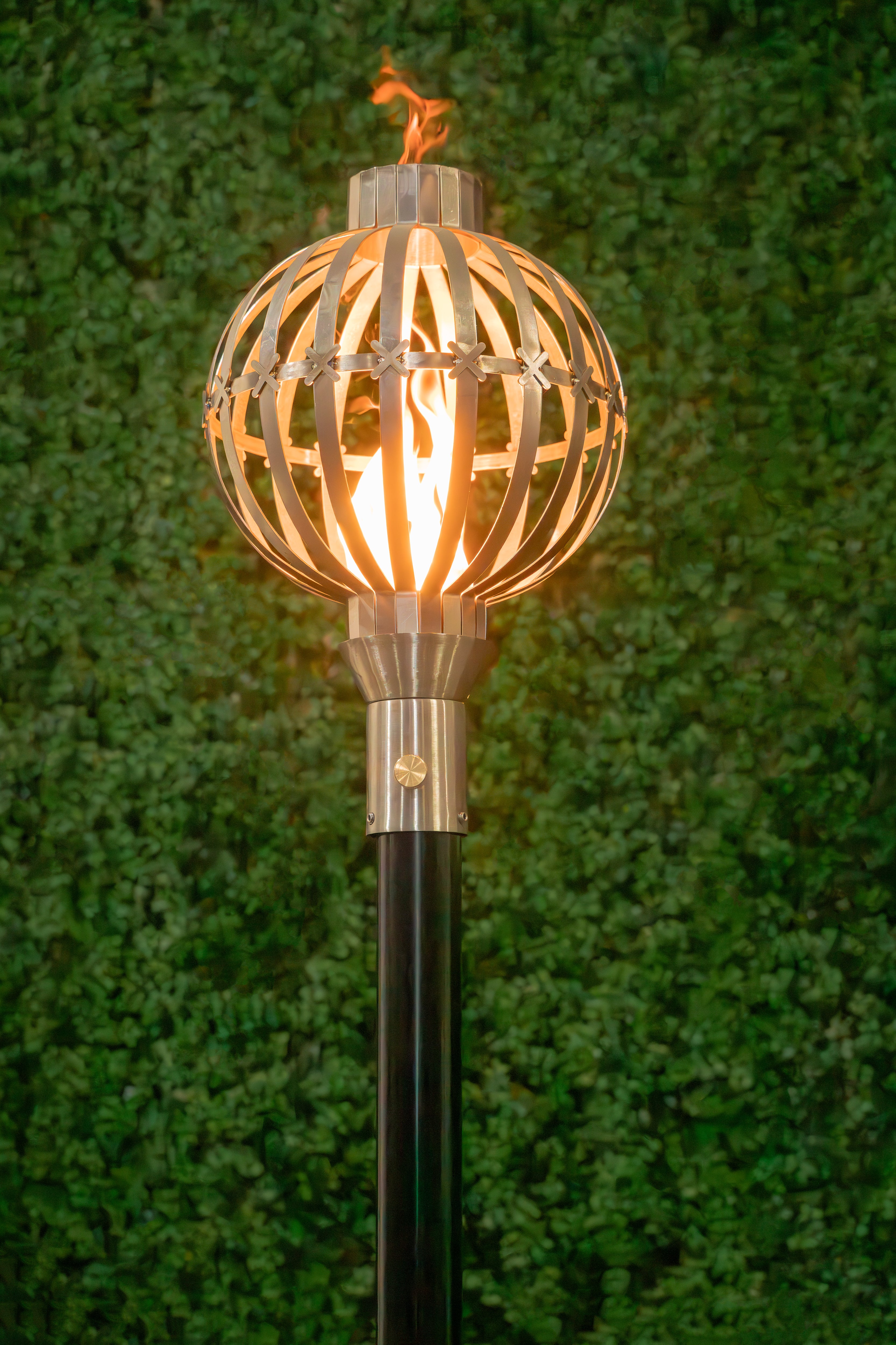 The Outdoor Plus Globe Torch - Stainless Steel - Backyard Ember