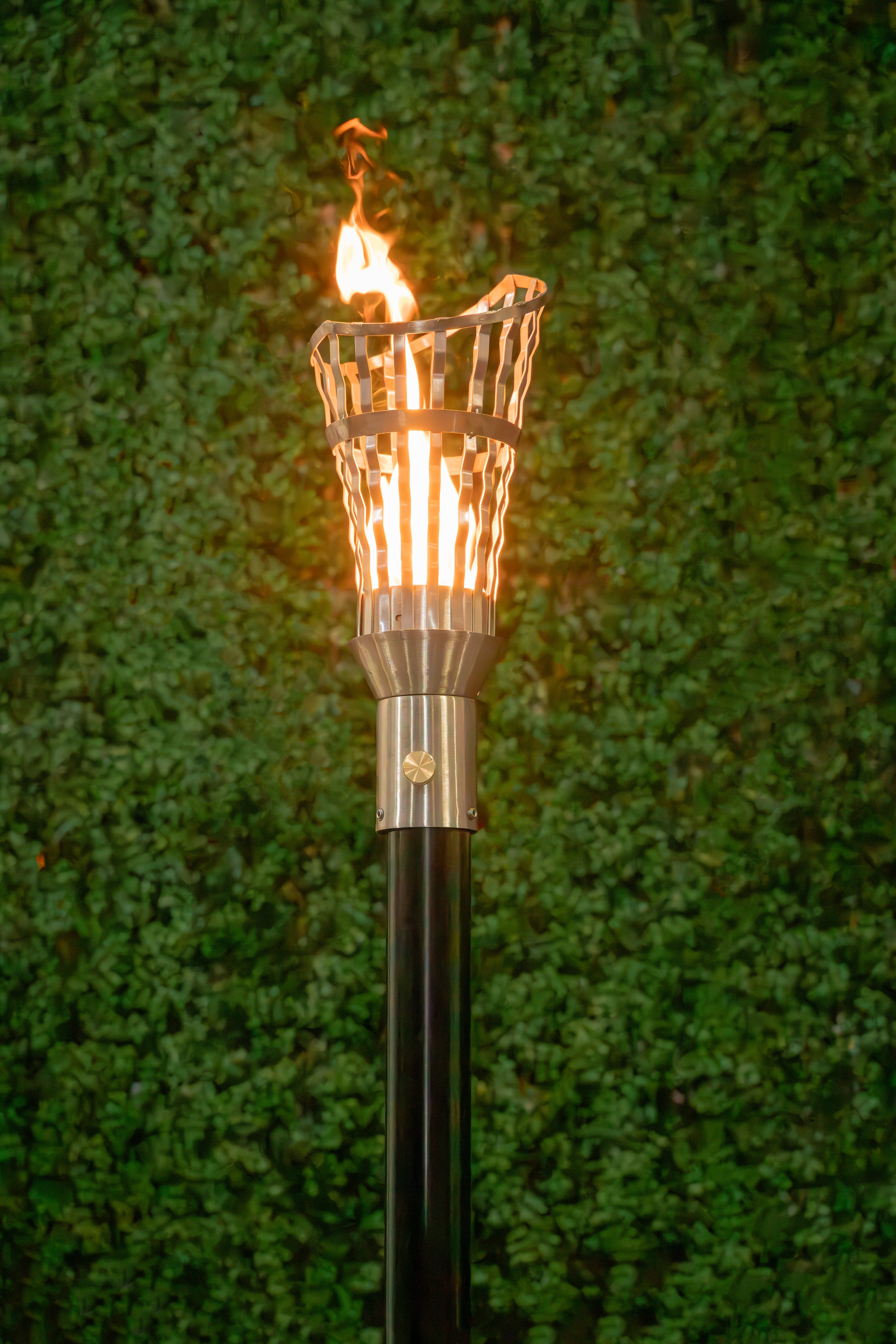 The Outdoor Plus Roman Torch - Stainless Steel - Backyard Ember