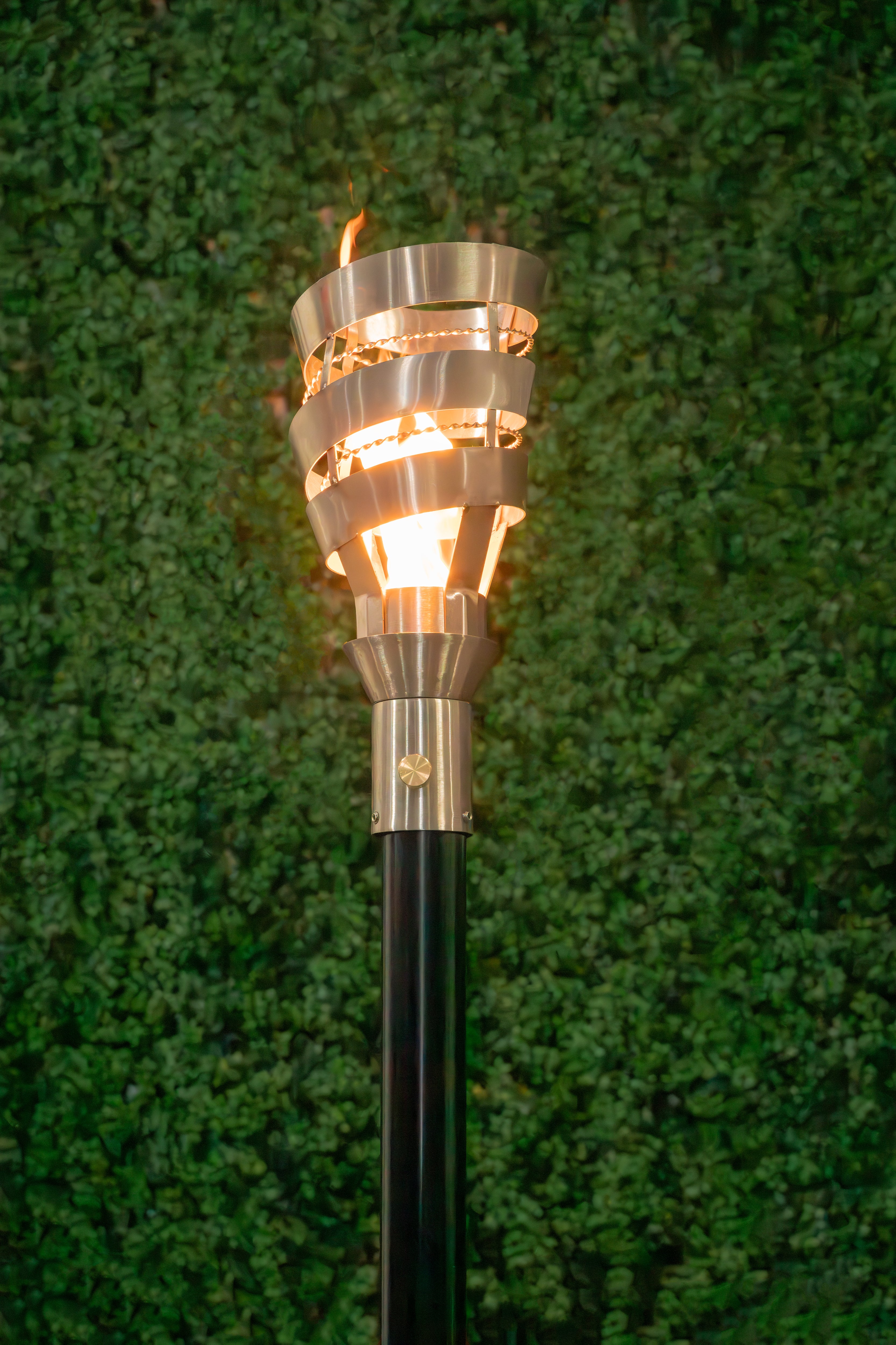 The Outdoor Plus Spiral Torch - Stainless Steel - Backyard Ember