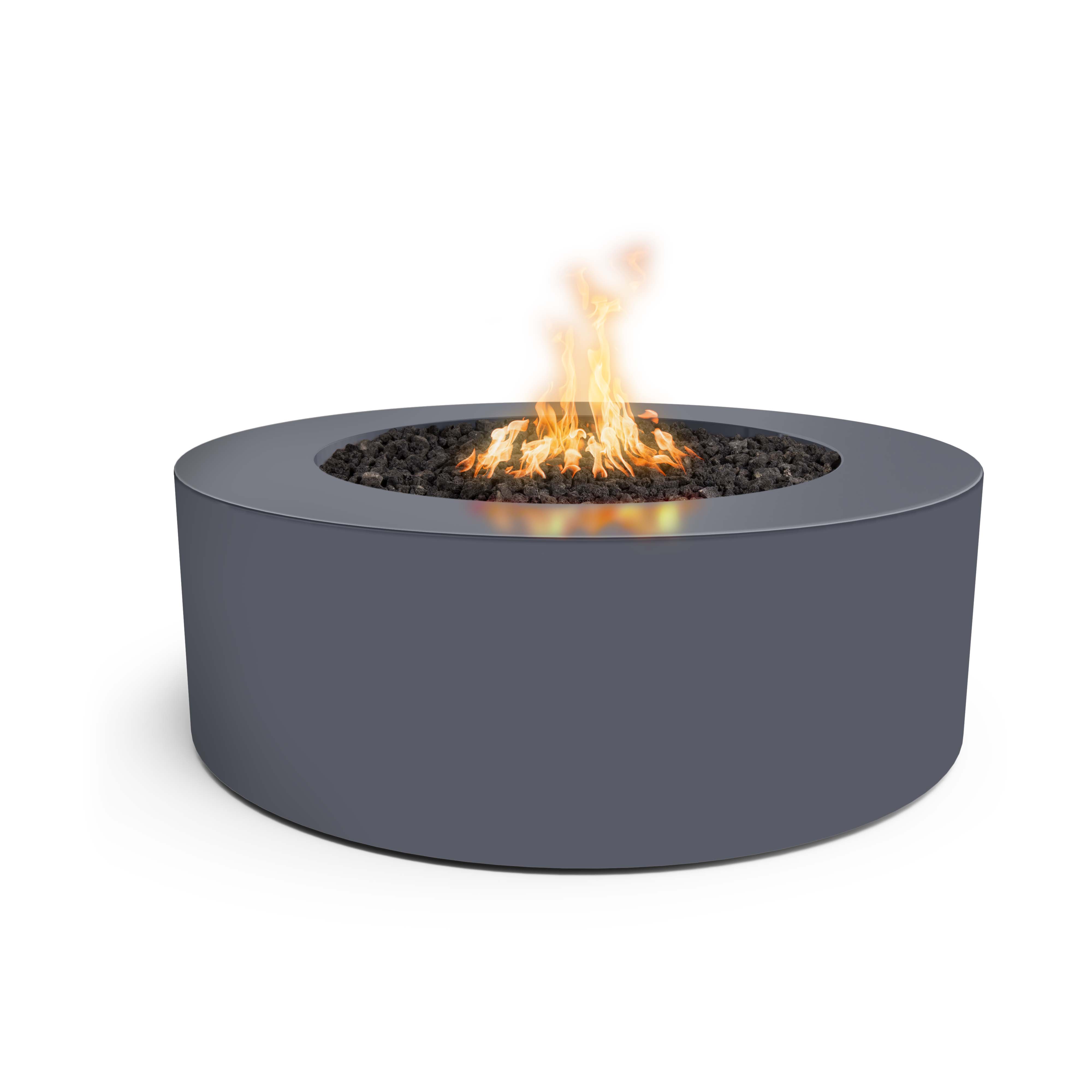 The Outdoor Plus Round Unity Fire Pit - 24-Inch Tall - Powder Coated Metal 72-Inch - Backyard Ember