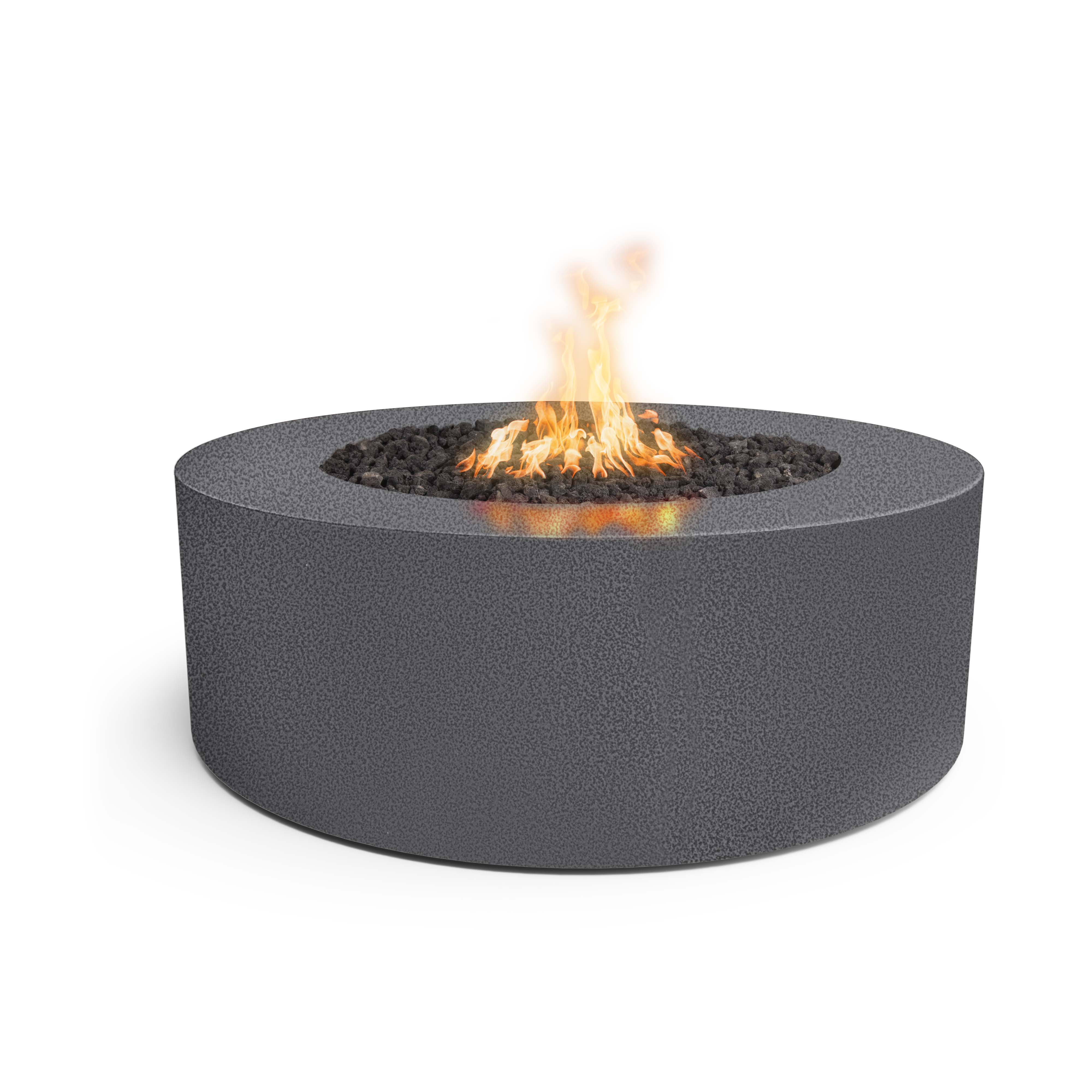 The Outdoor Plus Round Unity Fire Pit - 24-Inch Tall - Powder Coated Metal 72-Inch - Backyard Ember