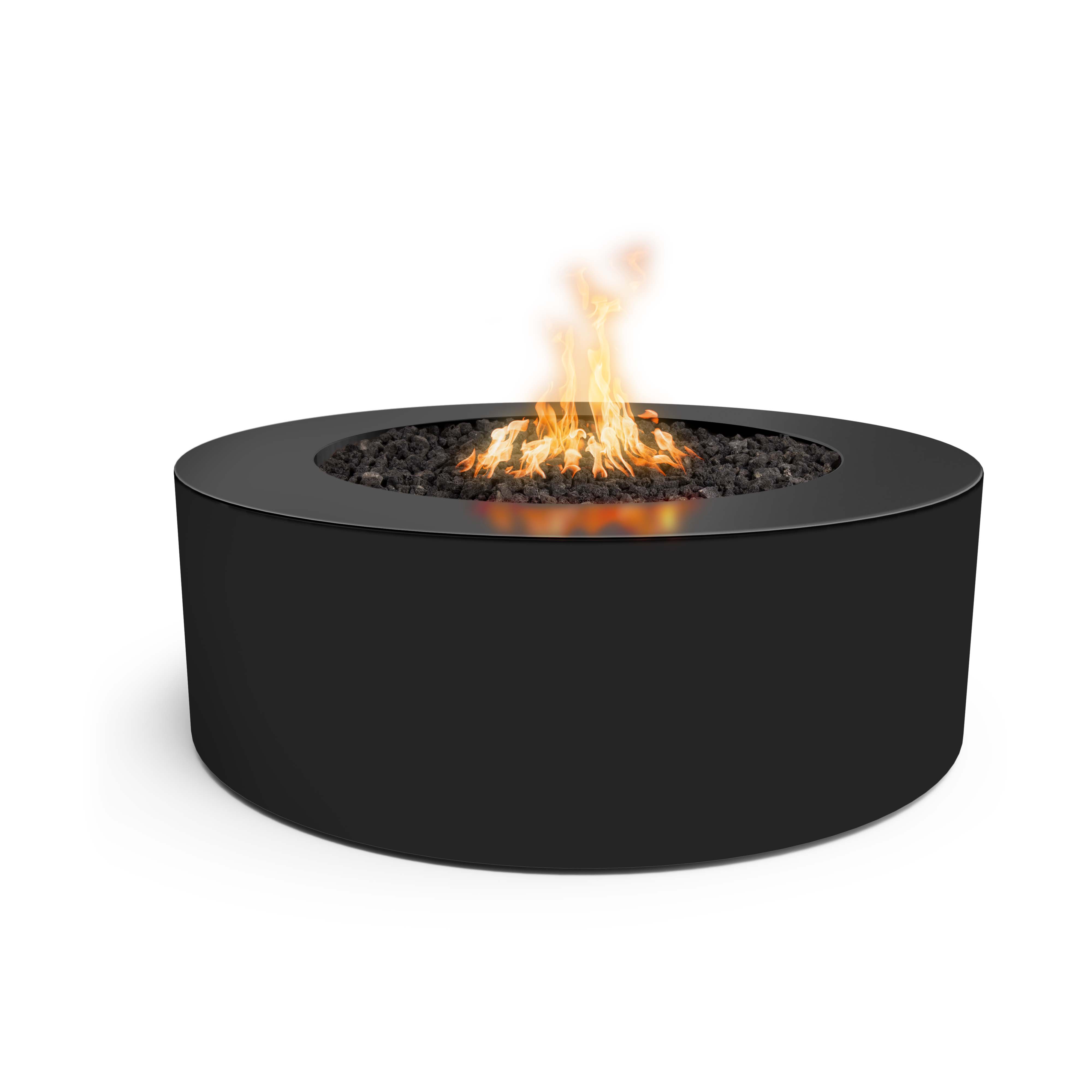 The Outdoor Plus Round Unity Fire Pit - 24-Inch Tall - Powder Coated Metal 60-Inch - Backyard Ember