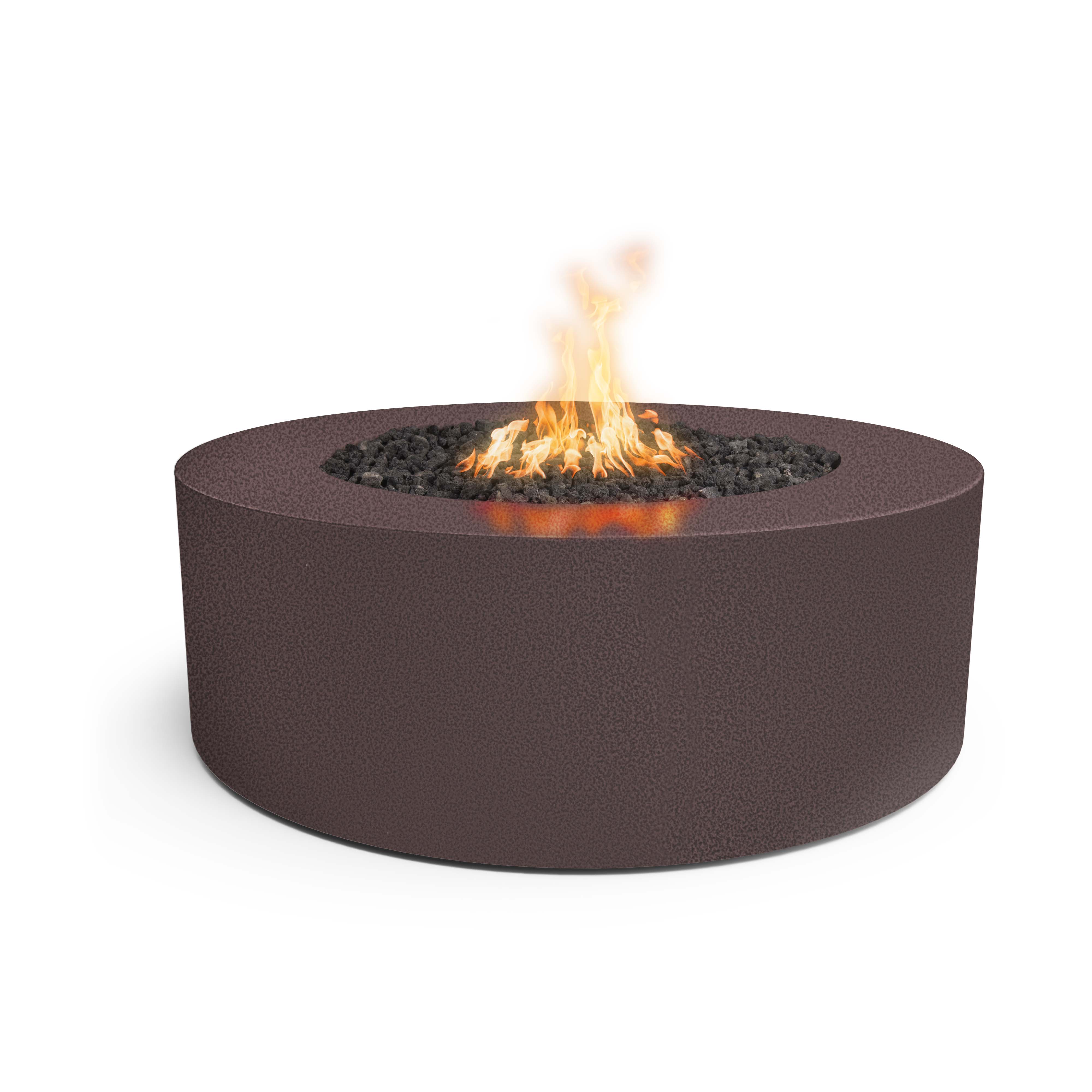 The Outdoor Plus Round Unity Fire Pit - 24-Inch Tall - Powder Coated Metal 60-Inch - Backyard Ember