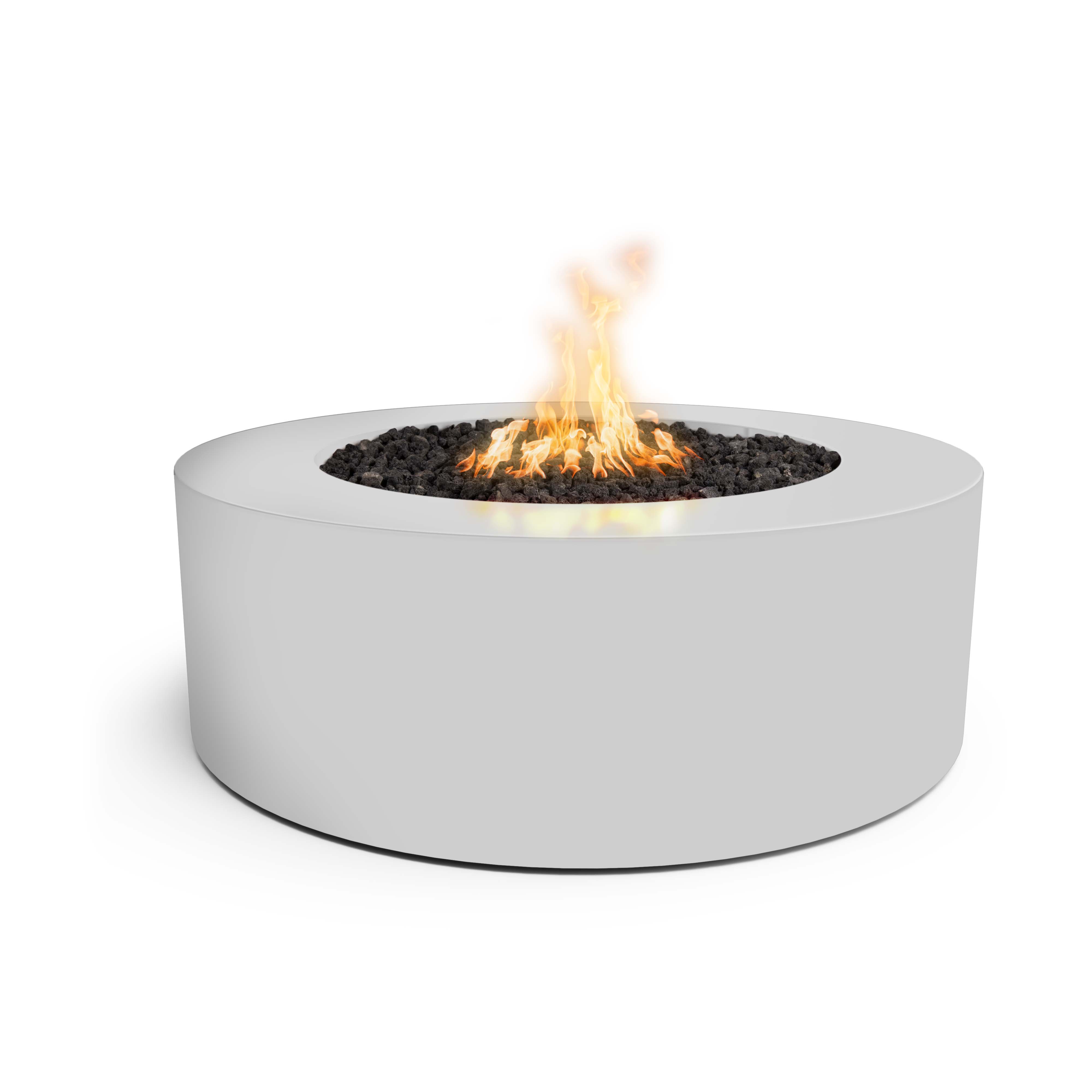 The Outdoor Plus Round Unity Fire Pit - 24-Inch Tall - Powder Coated Metal 60-Inch - Backyard Ember