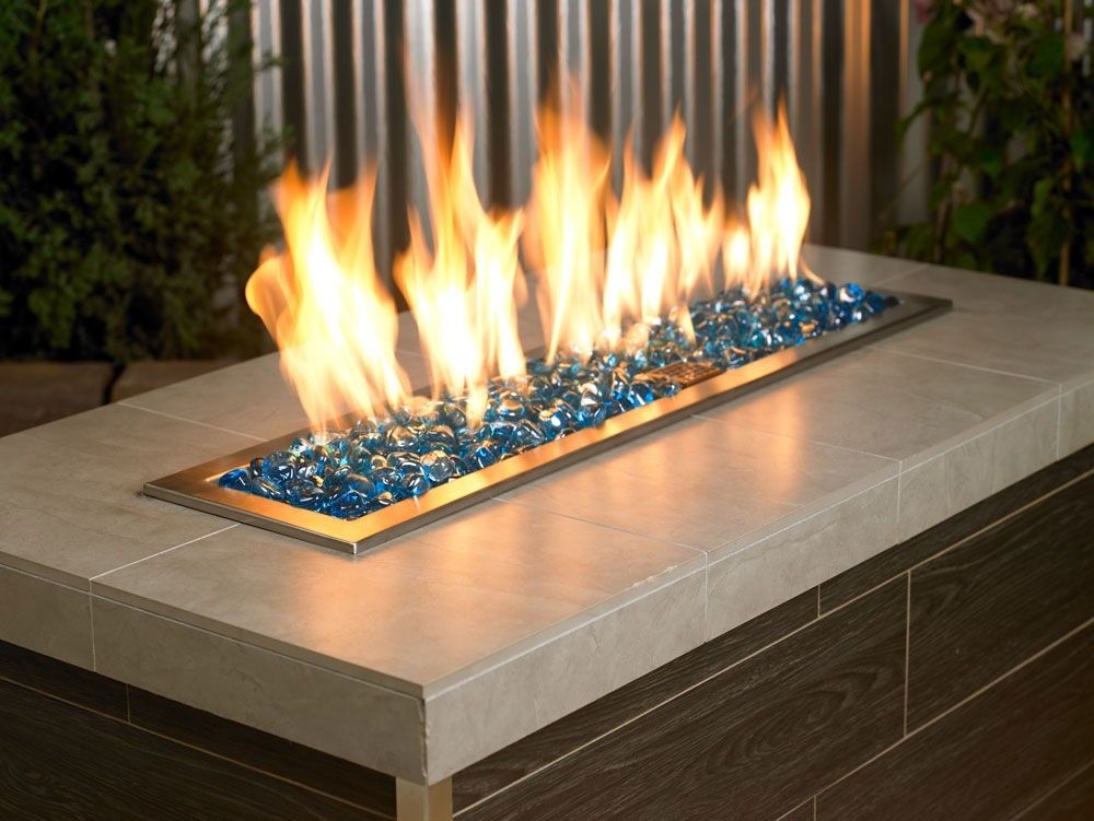 American Fire Products Coastal Blue Lust Zircon Fire Glass - 10 Pound Bag