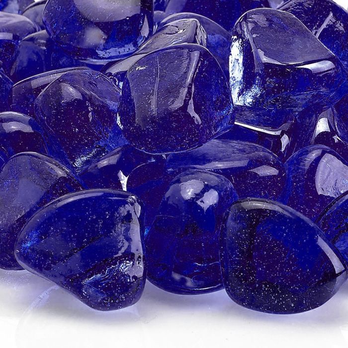 American Fire Products Midnight Blue Luster Fire Glass - 10 Pound Bag