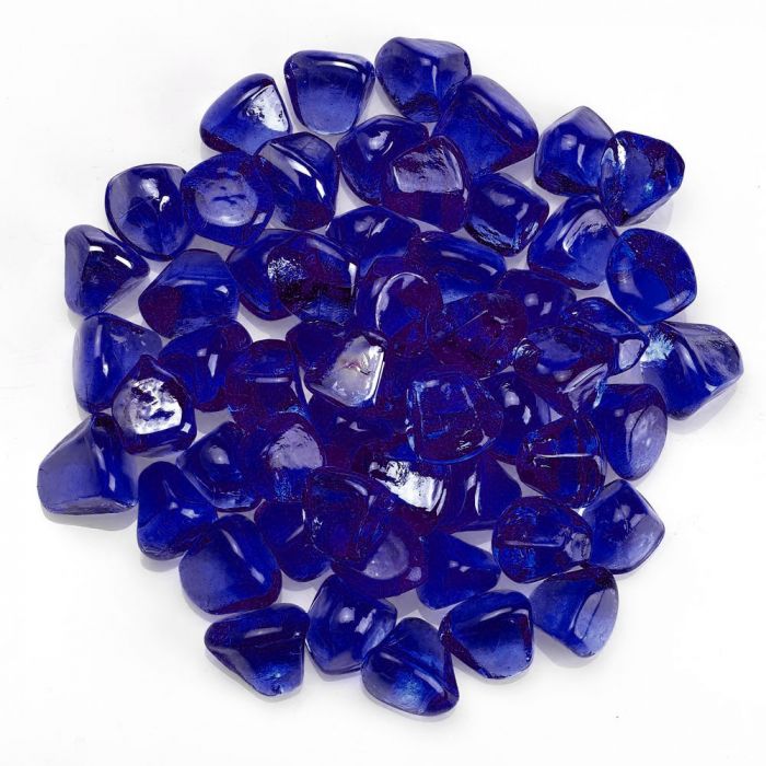 American Fire Products Midnight Blue Luster Fire Glass - 10 Pound Bag