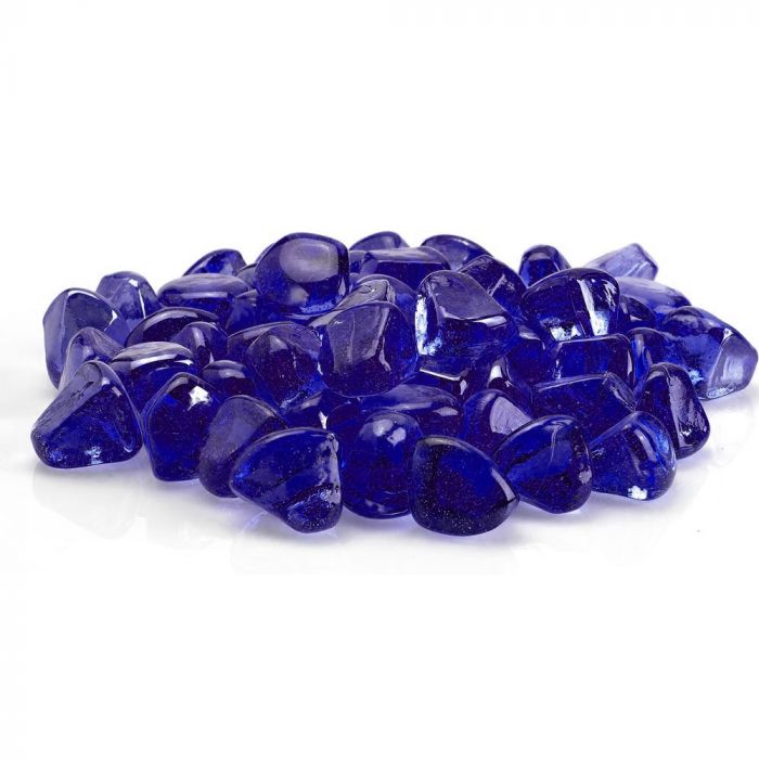 American Fire Products Midnight Blue Luster Fire Glass - 10 Pound Bag