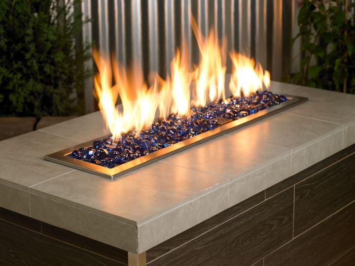 American Fire Products Midnight Blue Luster Fire Glass - 10 Pound Bag