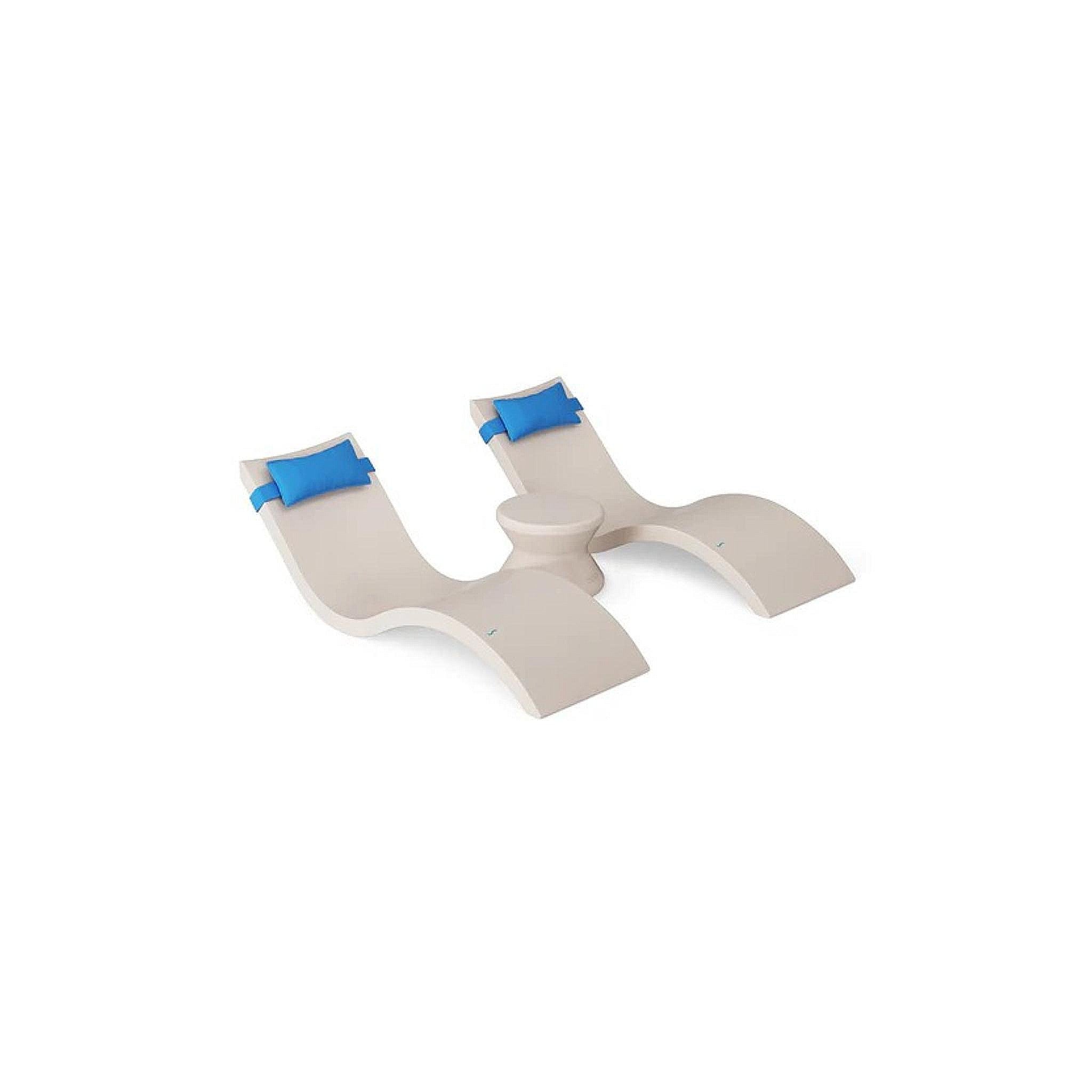 Signature Chaise Headrest Pillow and Side Table In-Pool Set