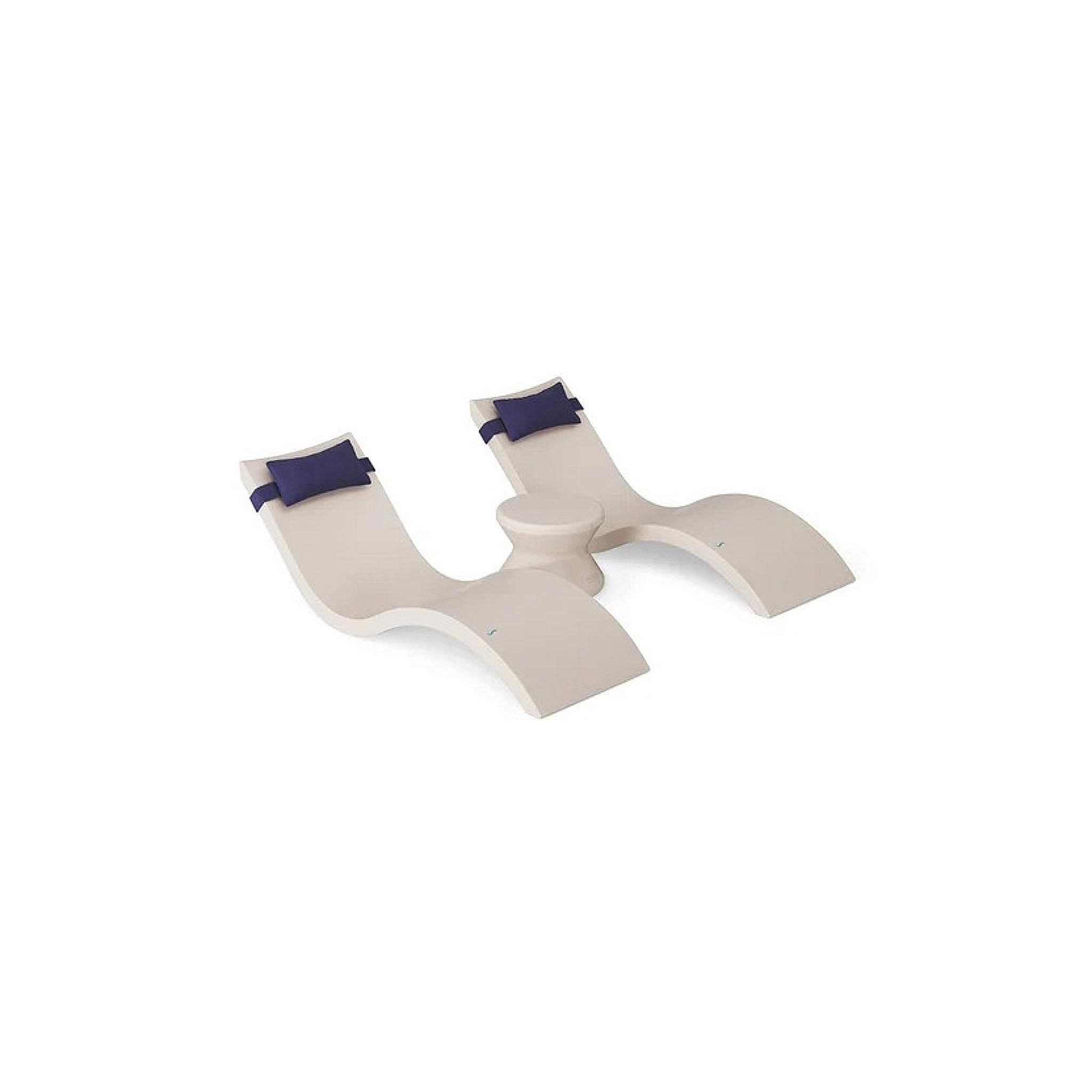 Signature Chaise Headrest Pillow and Side Table In-Pool Set