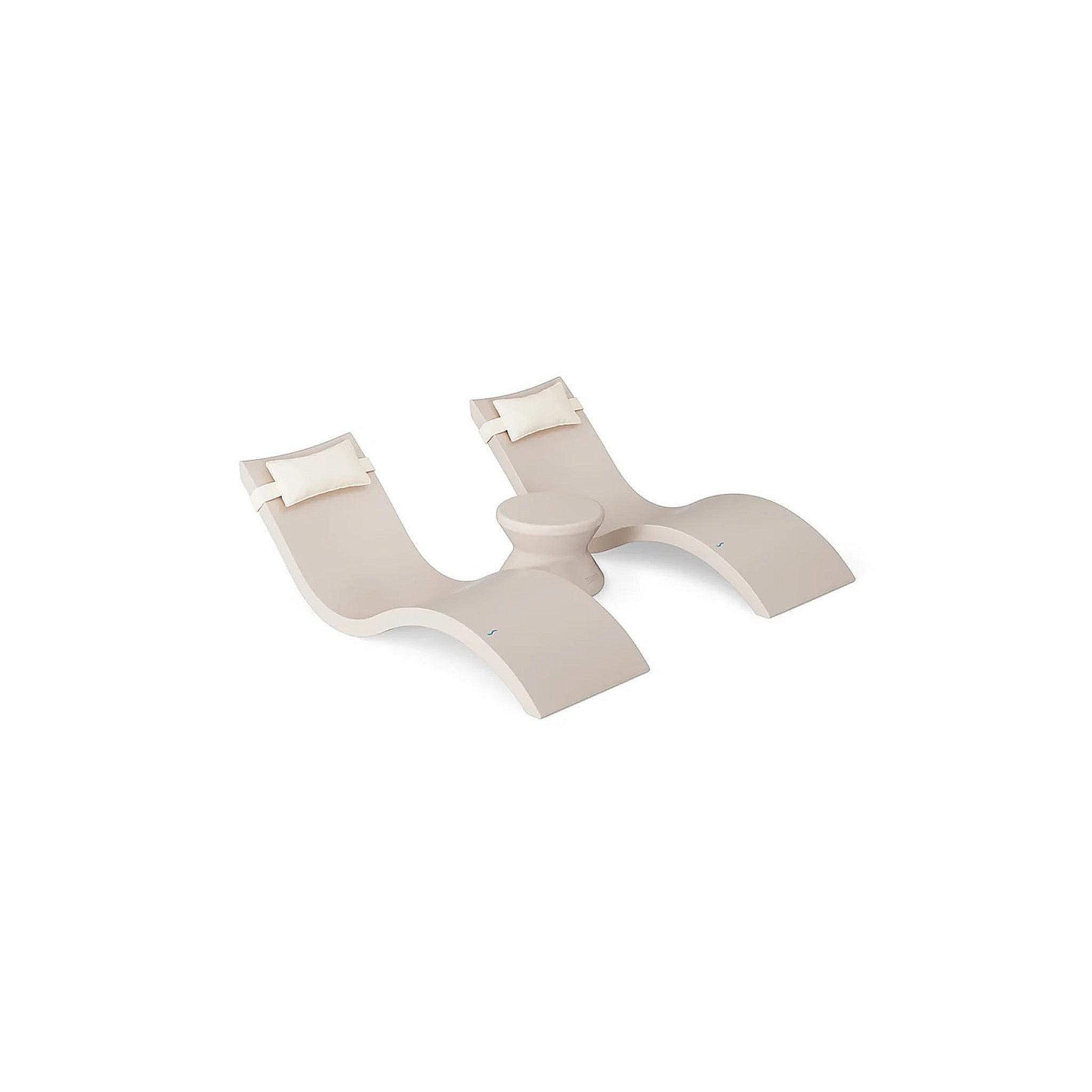 Signature Chaise Headrest Pillow and Side Table In-Pool Set