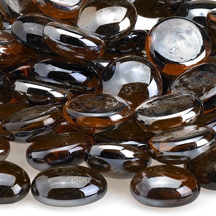 American Fire Glass Root Beer Luster Fire Beads 10 Pound Bag