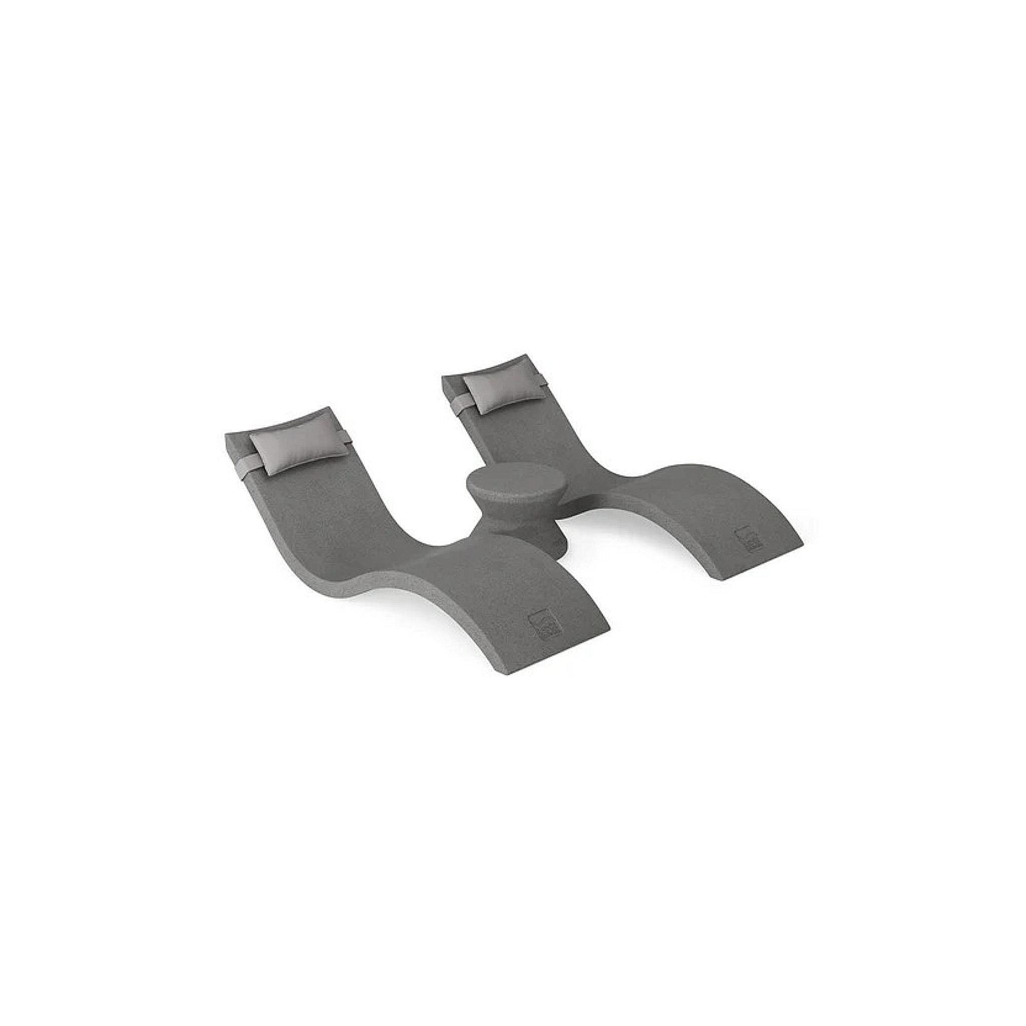 Signature Chaise Headrest Pillow and Side Table In-Pool Set