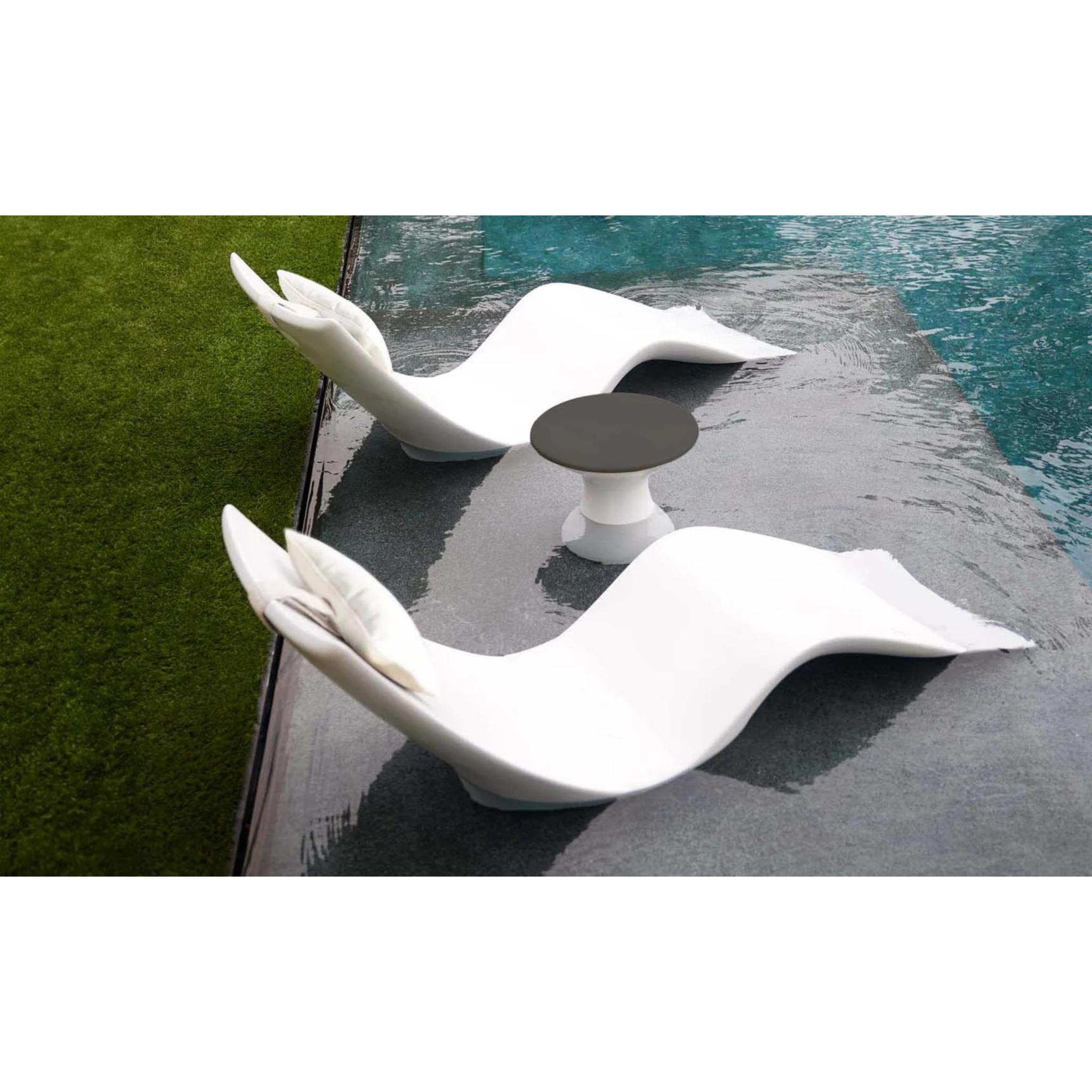 Autograph Chaise and Side Table In-Pool Set + Pillows