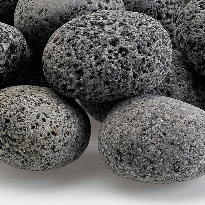American Fire Products Medium Tumbled Lava Stone Gray/Black 1"-2" - Pallet 60 x 20-lbs Bags