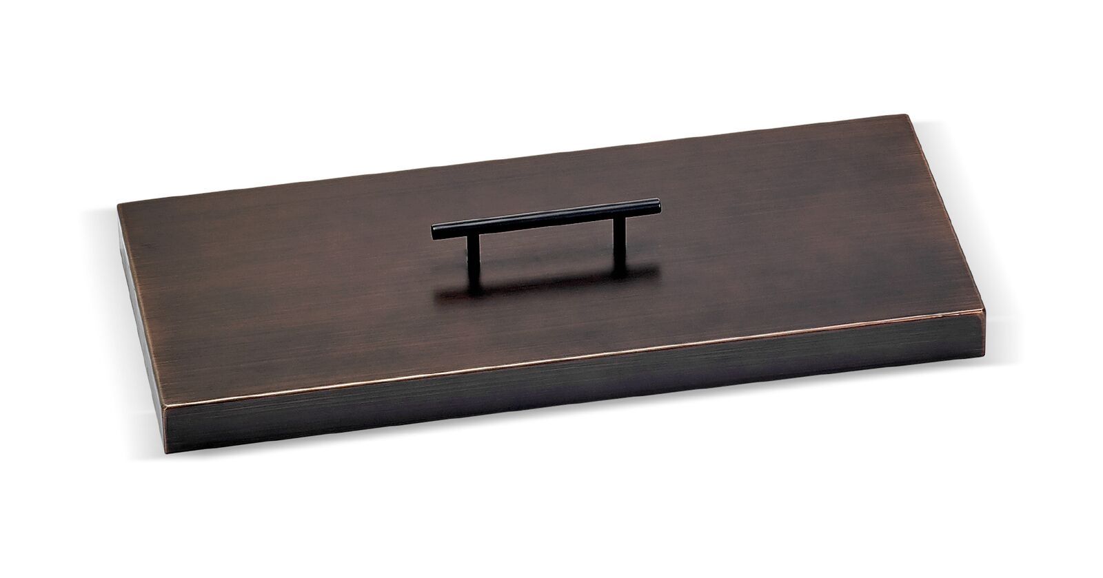 Oil Rubbed Bronze Stainless Steel Cover - Rectangular Drop-In Fire Pit Pan
