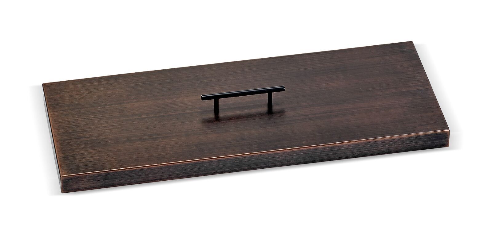 Oil Rubbed Bronze Stainless Steel Cover - Rectangular Drop-In Fire Pit Pan