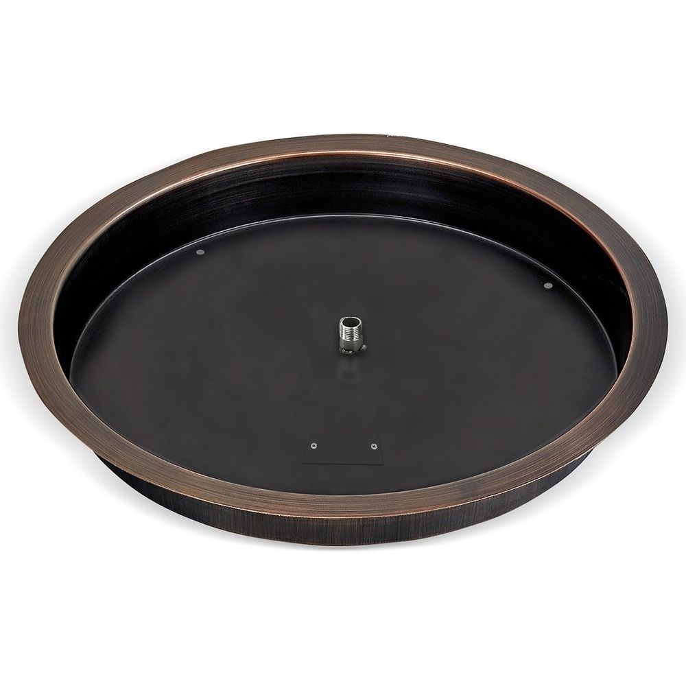 American Fire Products 19" Round Oil Rubbed Bronze Drop-In Fire Pit Pan with 12" Ring Burner"
