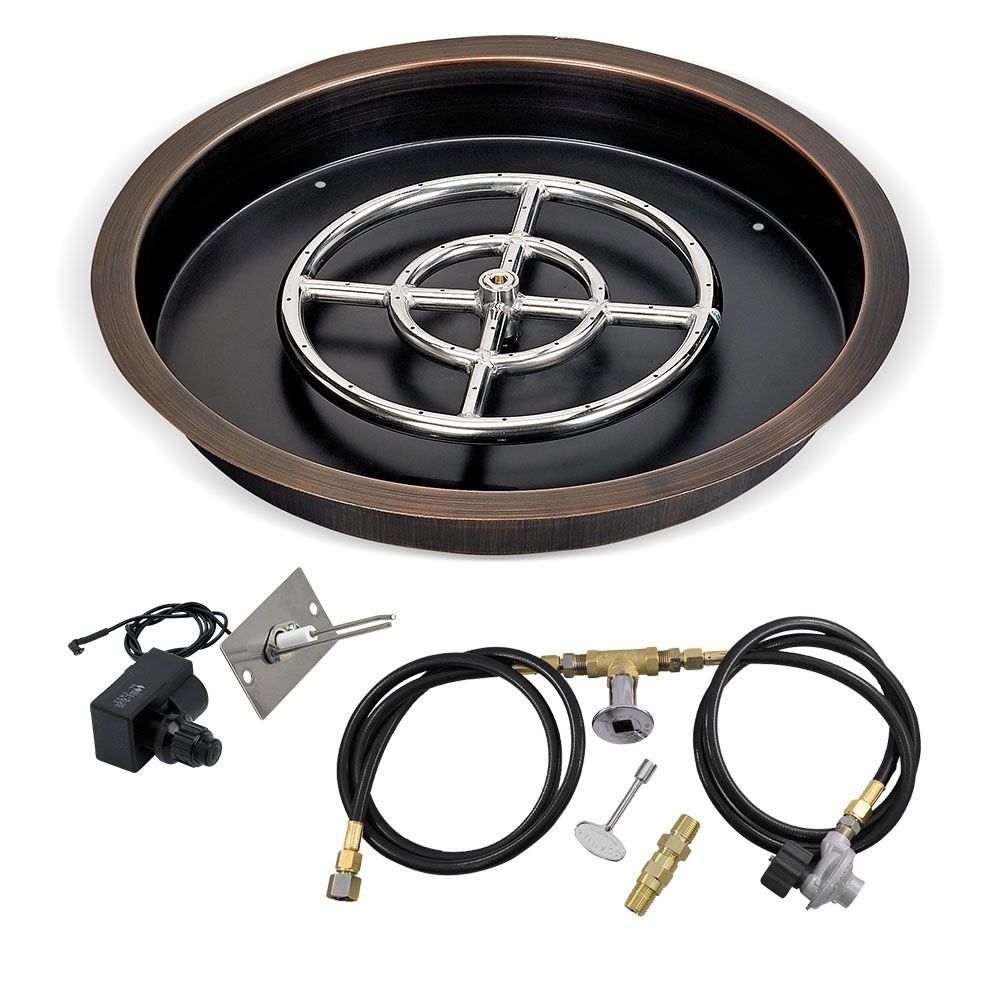 American Fire Products Round Oil Rubbed Bronze Drop-In Fire Pit Pan