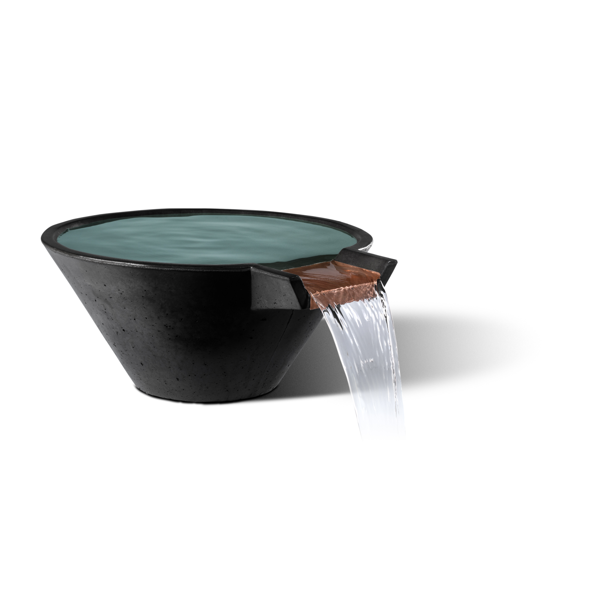 Slick Rock Cascade Conical Water Bowl - Stainless Steel Spillway