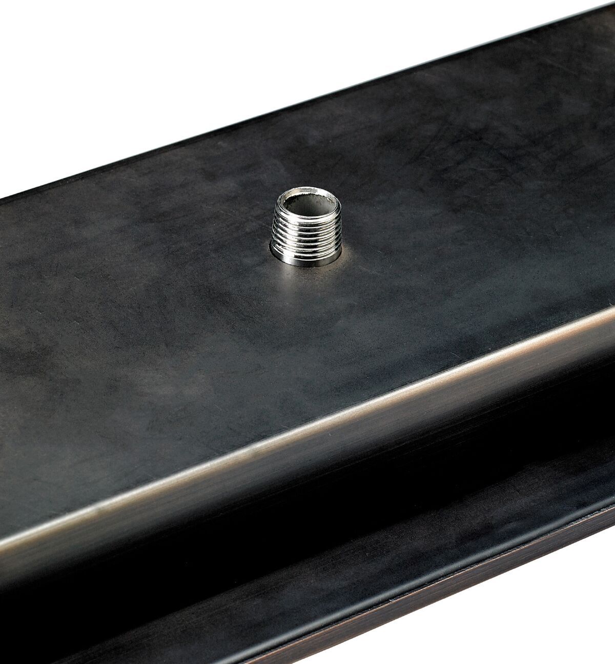 American Fire Products 18" x 6" Rectangular Oil Rubbed Bronze Stainless Steel Drop-In Fire Pit Pan with Spark Ignition Kit - Natural Gas