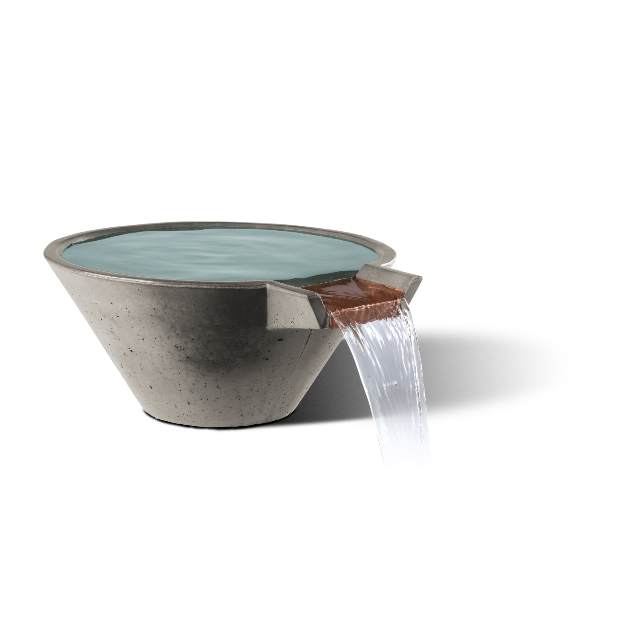 Slick Rock Cascade Conical Water Bowl - Stainless Steel Spillway