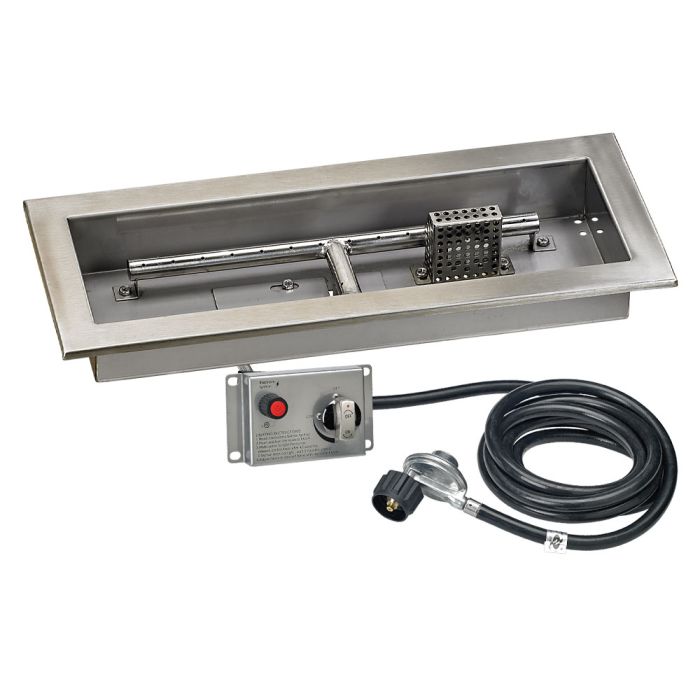 American Fire Products 18" x 6" Stainless Steel Drop-In CSA Certified Fire Pit Pan Kit