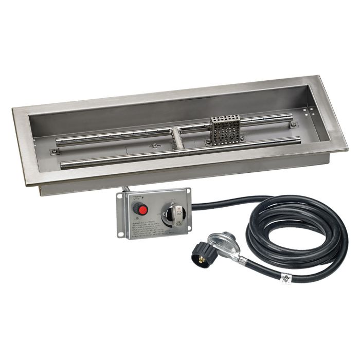 American Fire Products 24" x 8" Stainless Steel Drop-In CSA CertifiedFire Pit Pan Kit