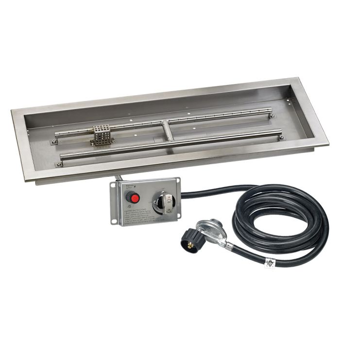 American Fire Products 30" x 10" Stainless Steel Drop-In CSA Certified Fire Pit Pan Kit