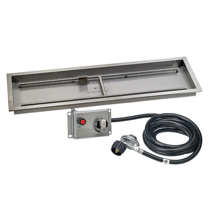 American Fire Products 48" x 14" Stainless Steel Drop-In CSA Fire Pit Pan Kit