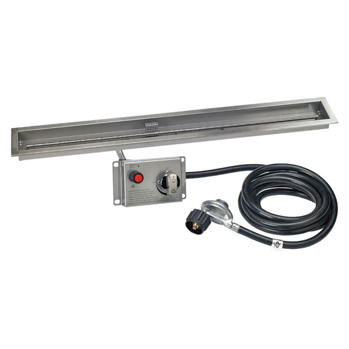 American Fire Products 60" x 6" Stainless Steel Linear Drop-In CSA Fire Pit Pan Kit