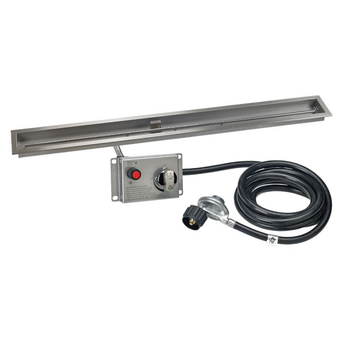 American Fire Products 72" x 6" Stainless Steel Linear Drop-In CSA Fire Pit Pan Kit