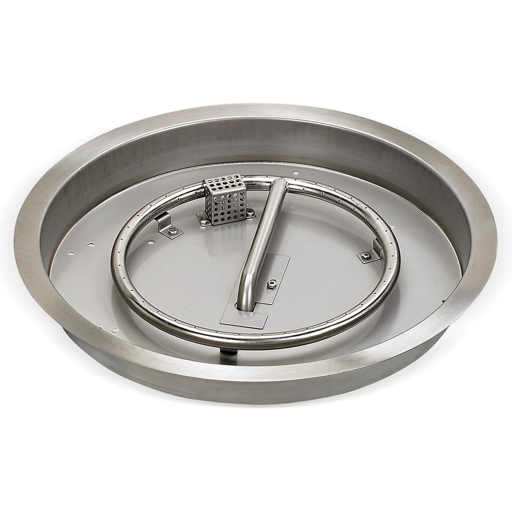 American Fire Products 19" Round Stainless Steel Drop-In CSA Fire Pit Pan Kit
