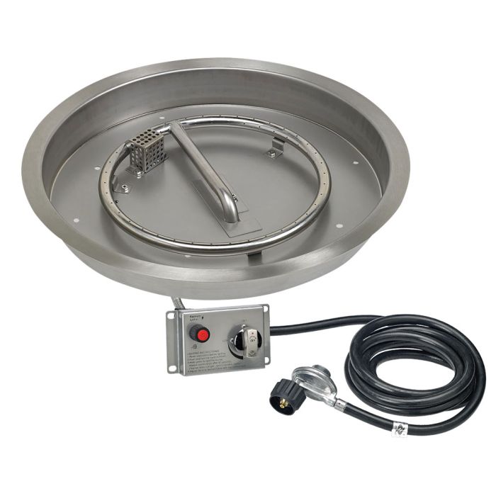 American Fire Products 19" Round Stainless Steel Drop-In CSA Fire Pit Pan Kit