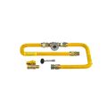 American Fire Products 30" Square Stainless Steel Drop-In Fire Pit Pan - 24" Ring - Spark Ignition - Natural Gas