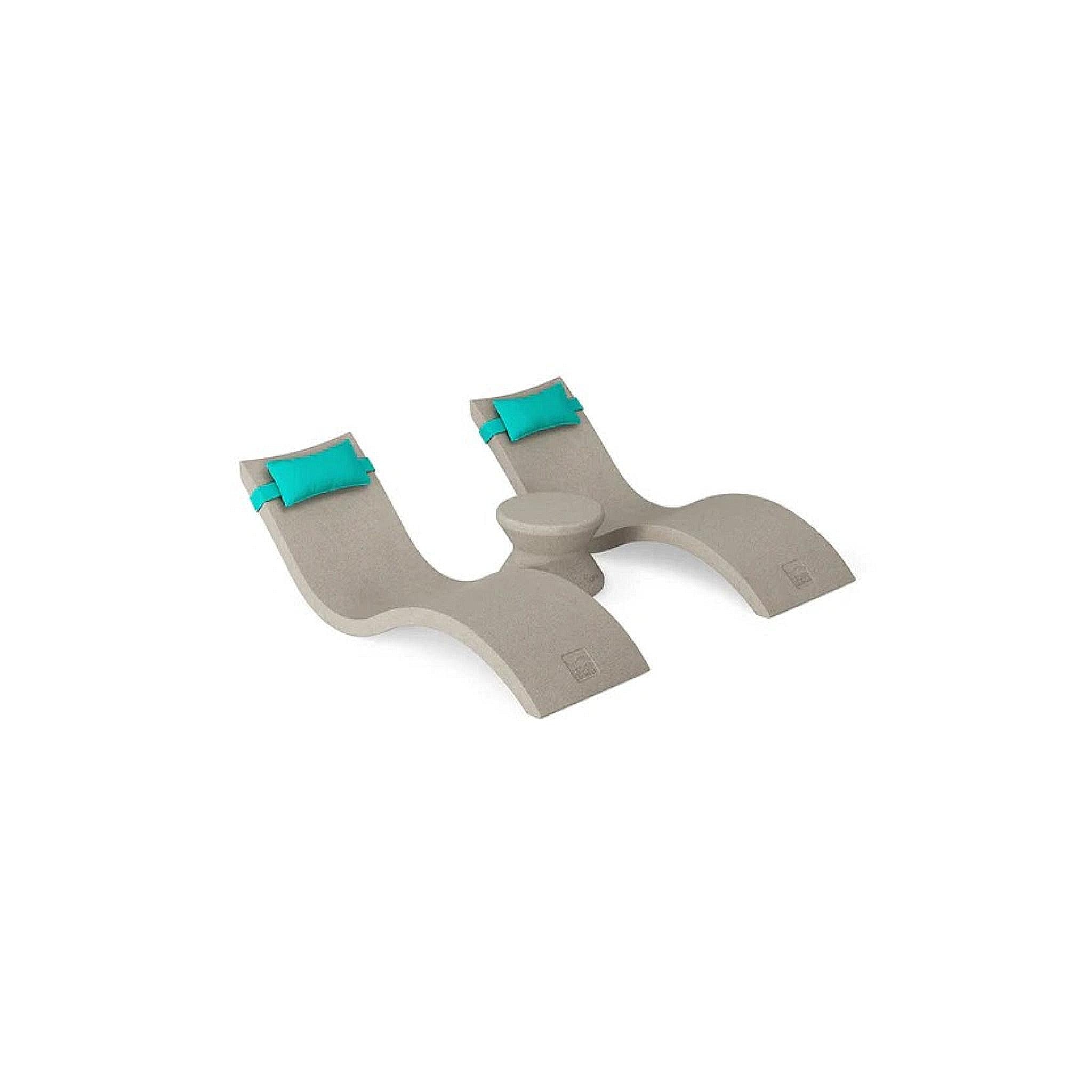 Signature Chaise Headrest Pillow and Side Table In-Pool Set