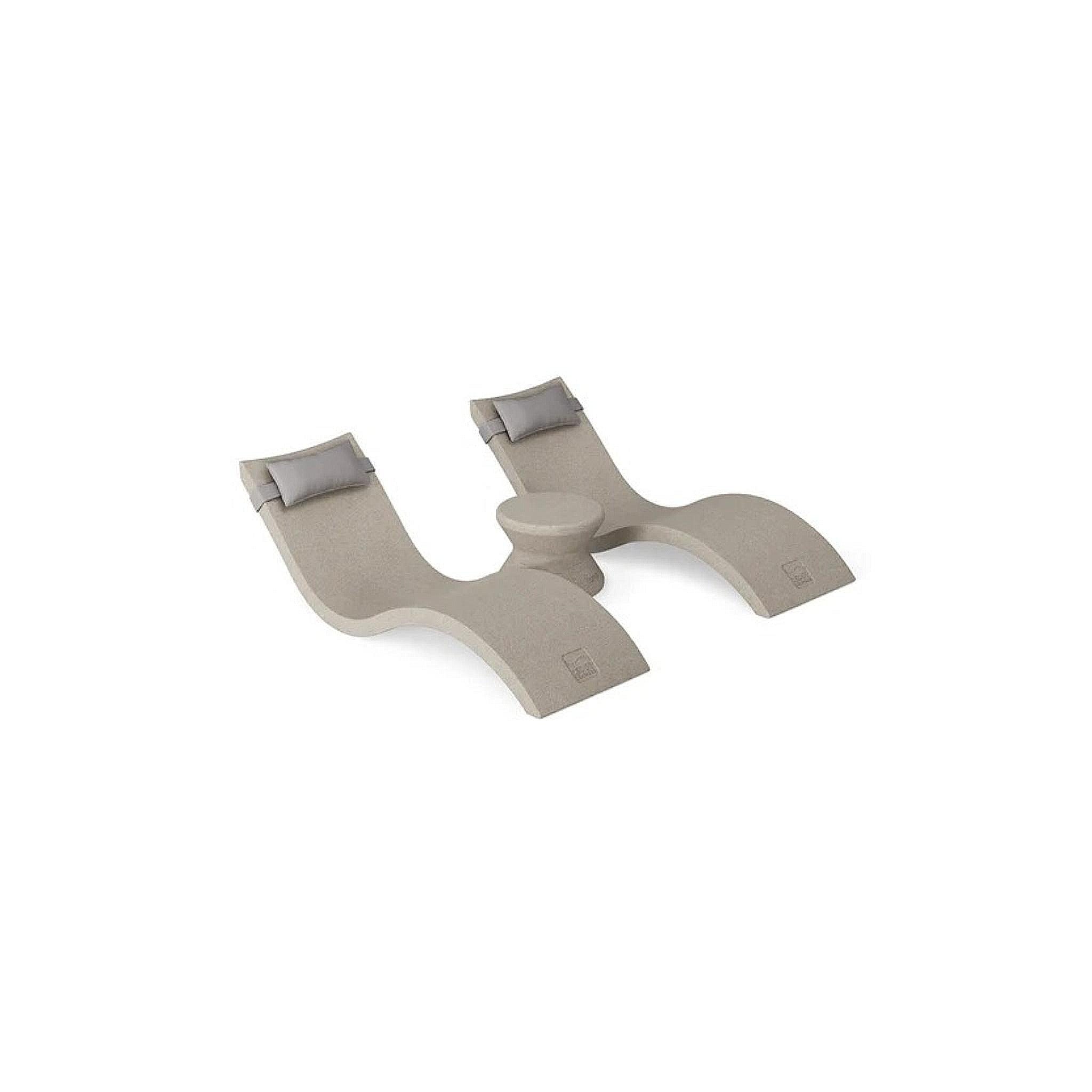 Signature Chaise Headrest Pillow and Side Table In-Pool Set