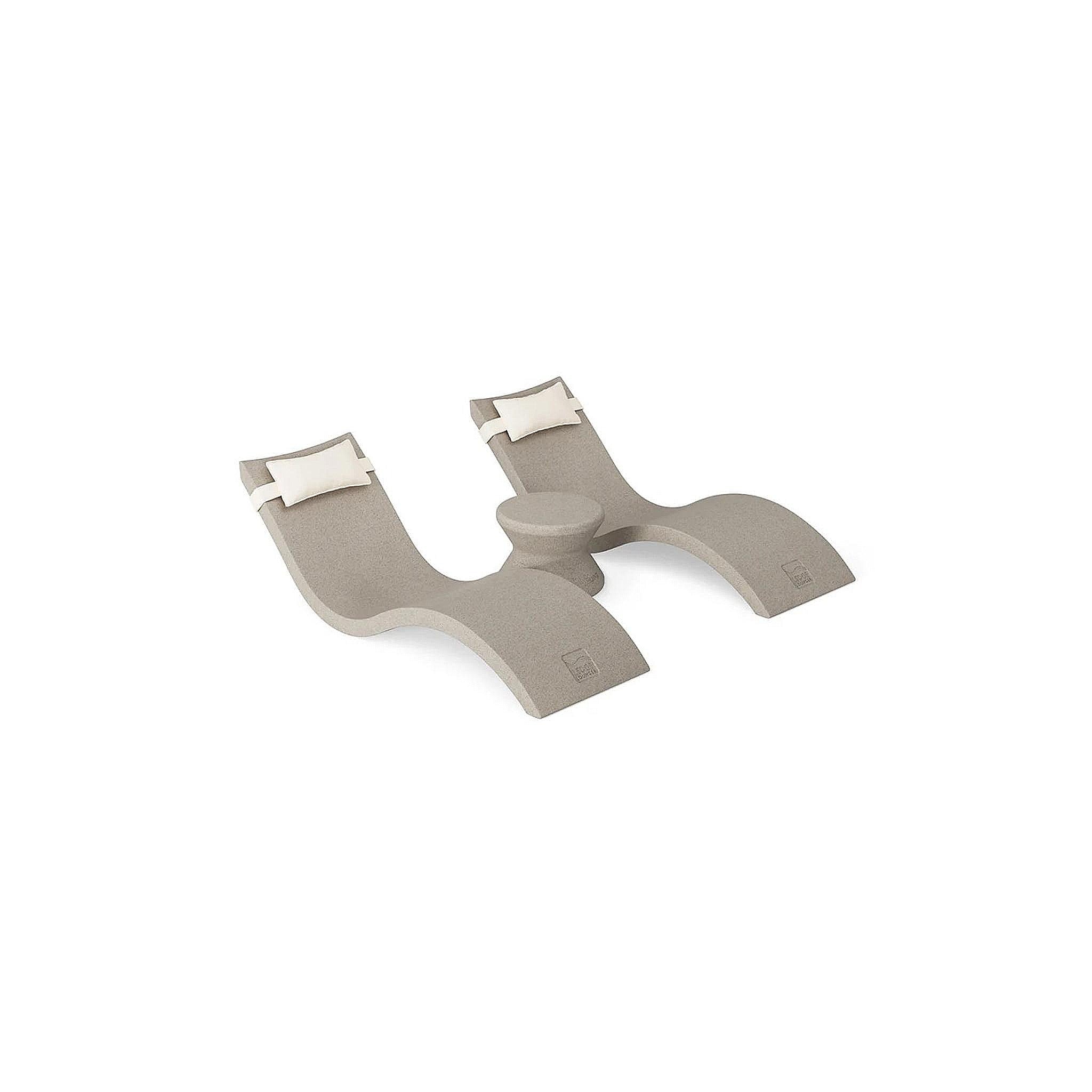 Signature Chaise Headrest Pillow and Side Table In-Pool Set